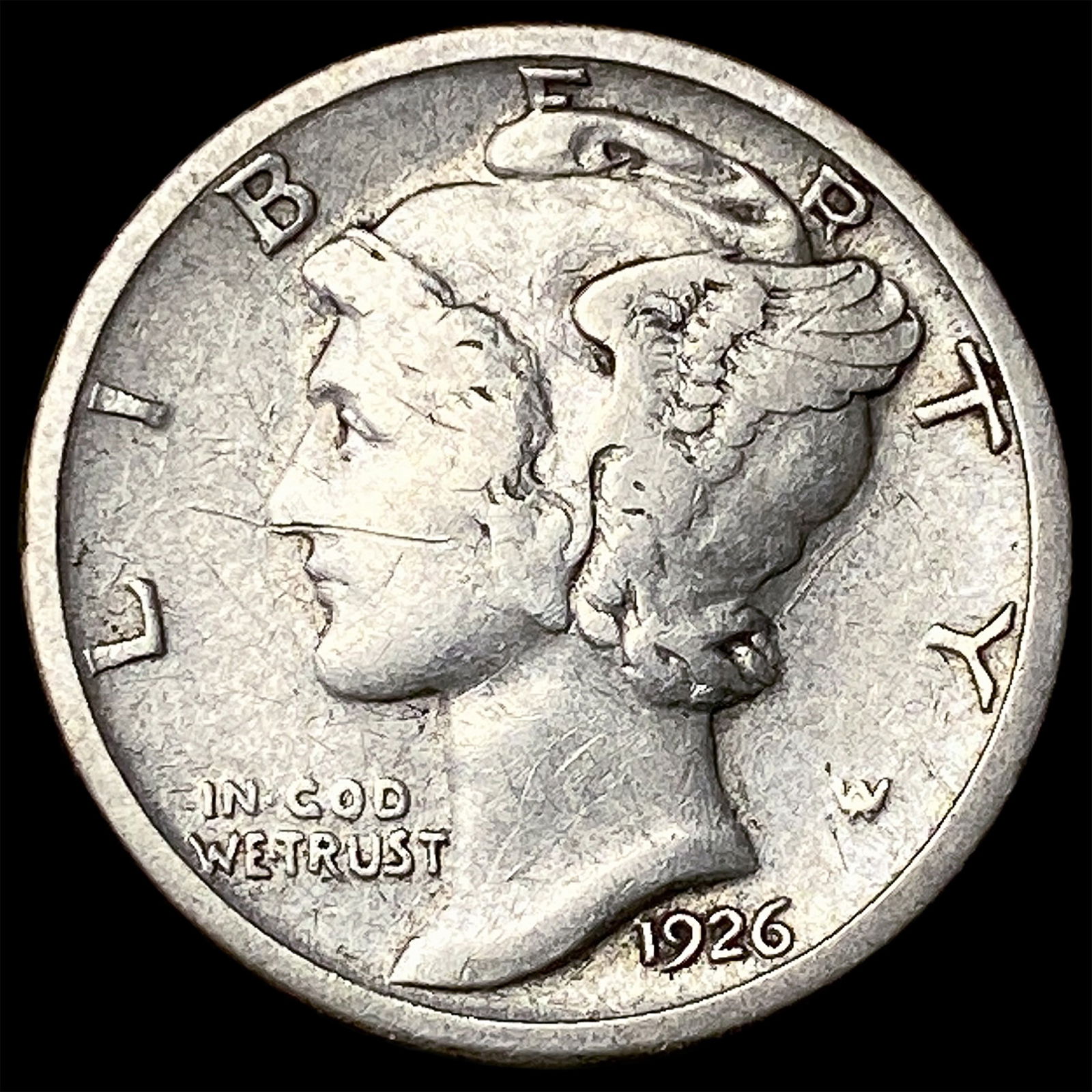 1926-S Silver Mercury Dime NEARLY UNCIRCULATED: 1926-S Silver Mercury Dime NEARLY UNCIRCULATED