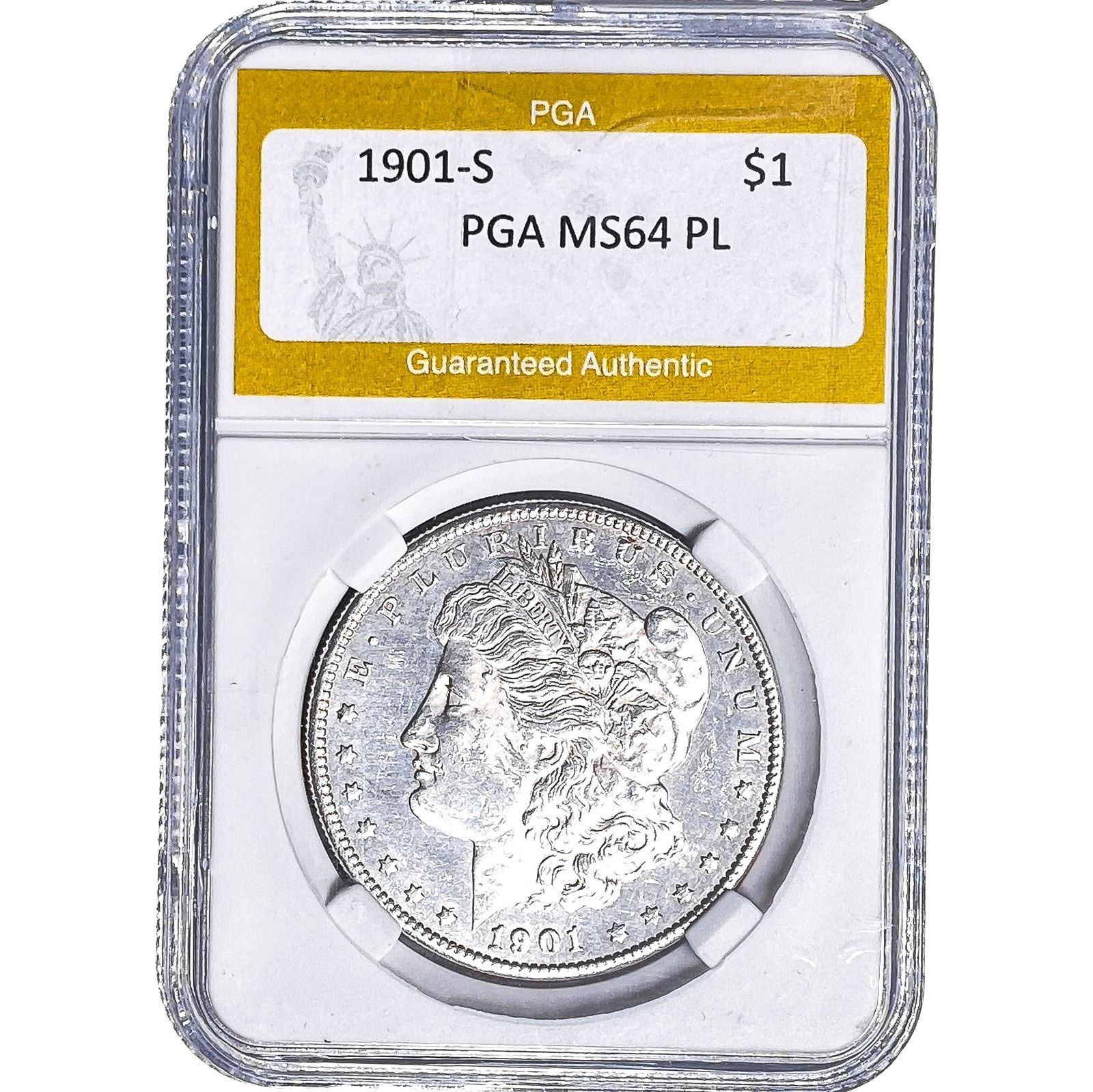 1901-S Morgan Silver Dollar PGA MS64 PL: 1901-S Morgan Silver Dollar PGA MS64 PL