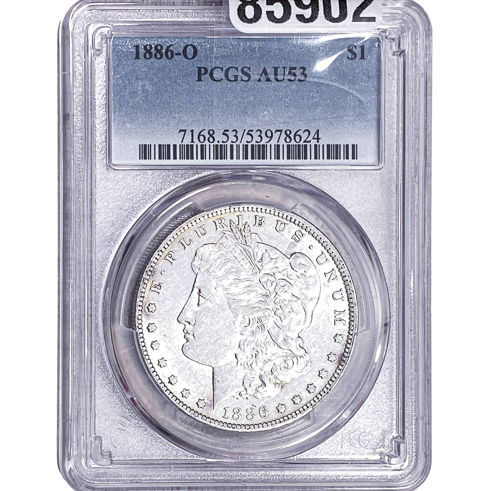 1886-O Morgan Silver Dollar PCGS AU53: 1886-O Morgan Silver Dollar PCGS AU53