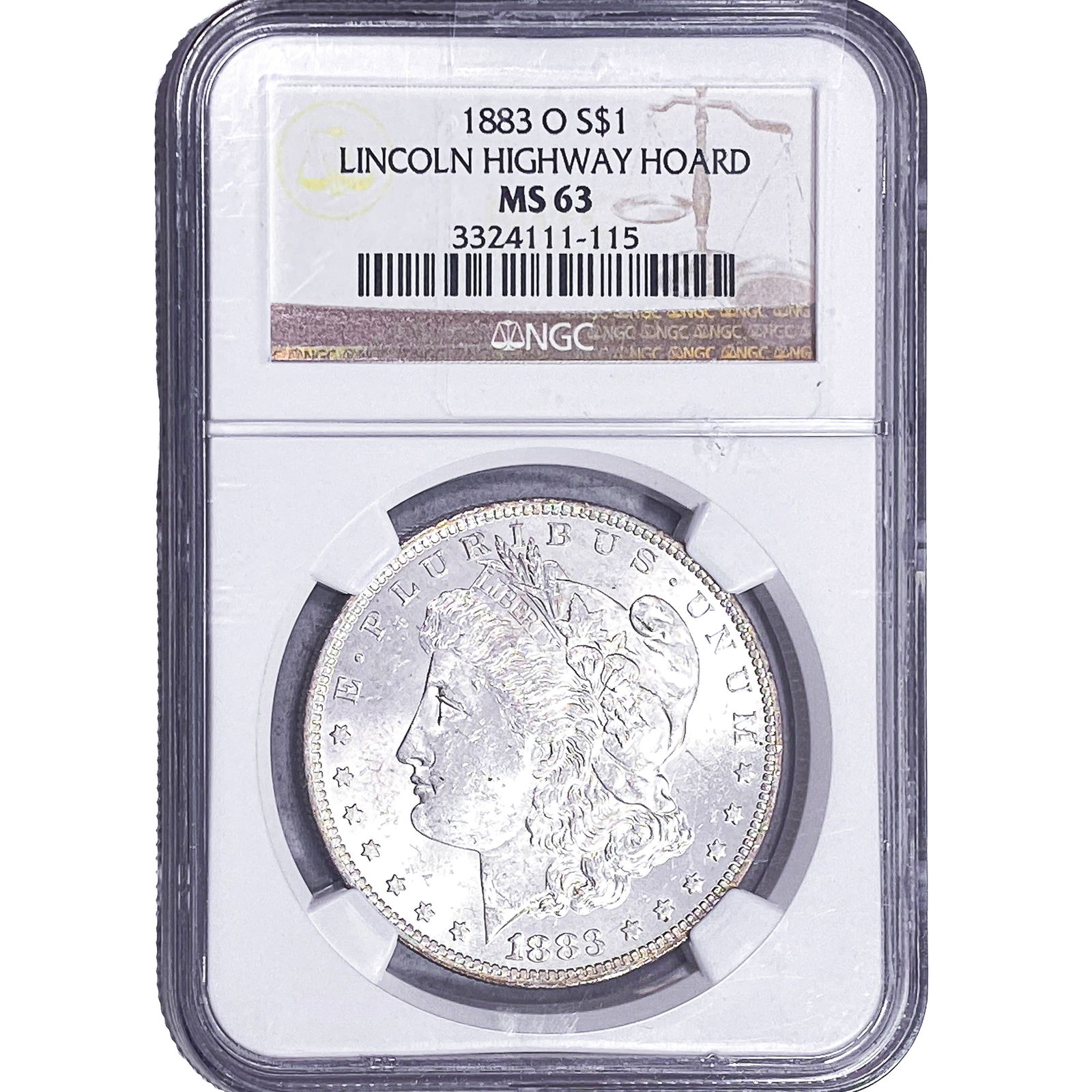 1883-O Morgan Silver Dollar NGC MS63: 1883-O Morgan Silver Dollar NGC MS63