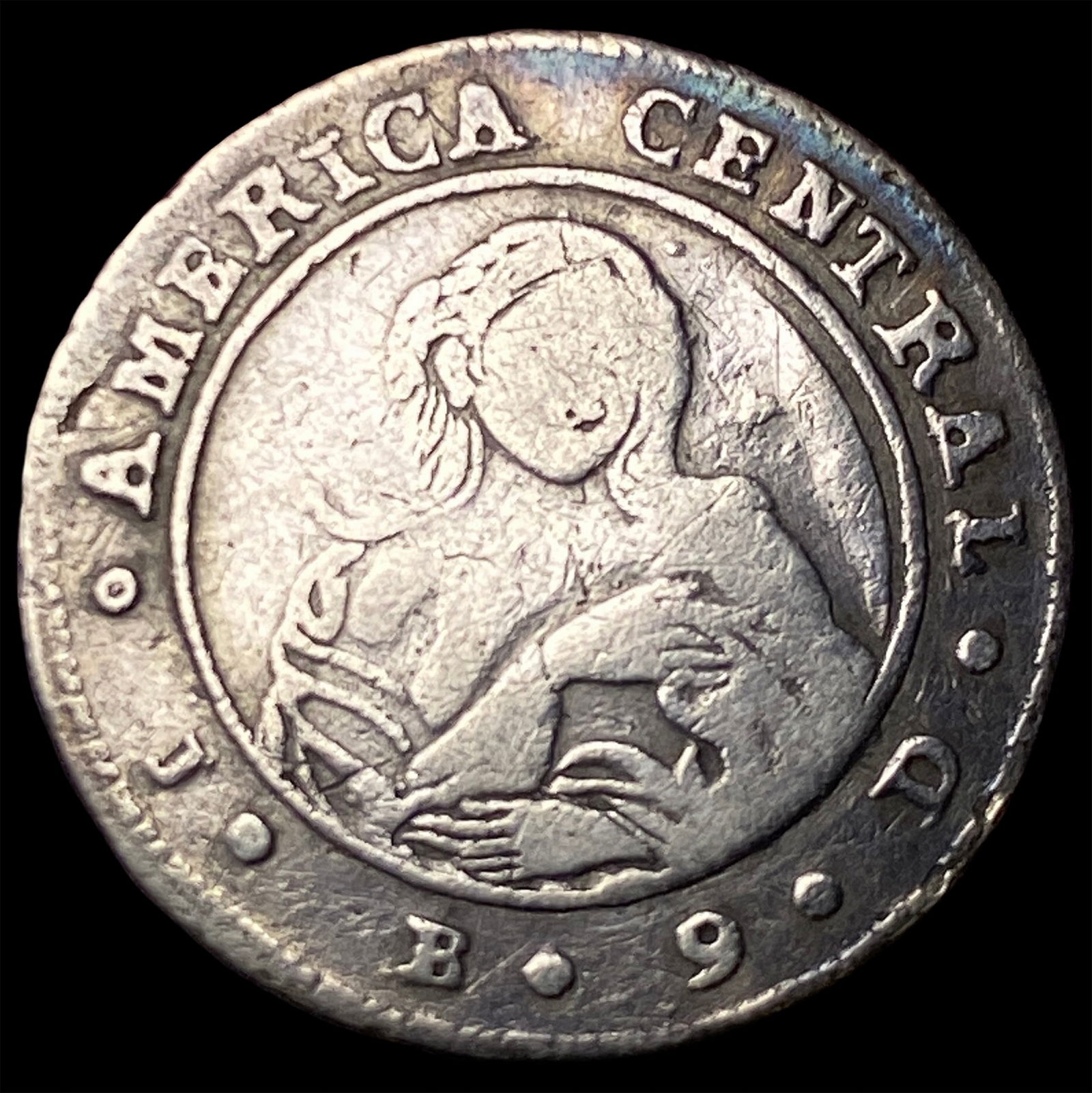 1849 Costa Rica Silver 1 Reale NEARLY UNCIRCULATED: 1849 Costa Rica Silver 1 Reale NEARLY UNCIRCULATED