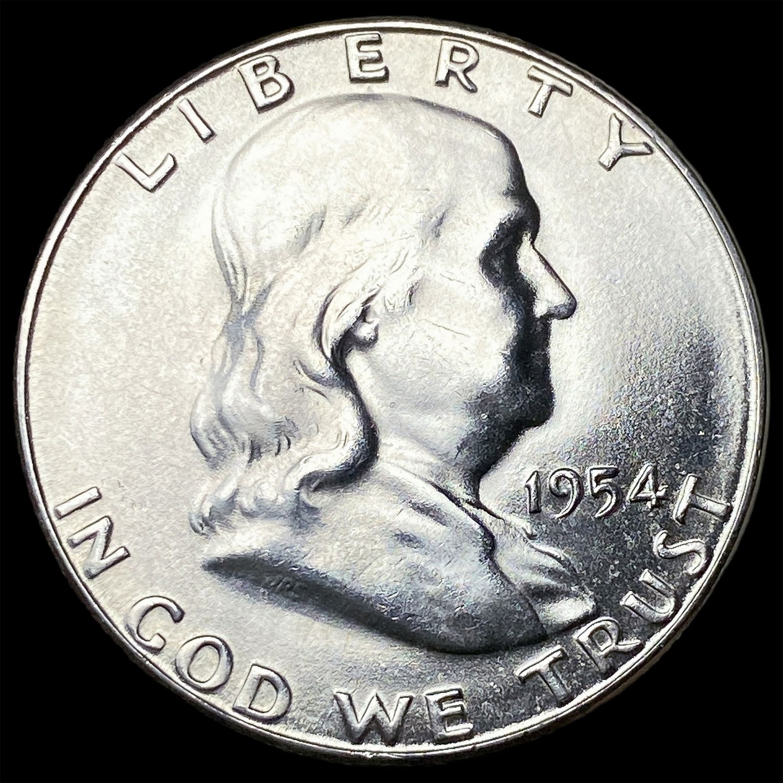 1954-S Silver Half Dollar Franklin GEM BU (1 of 2)