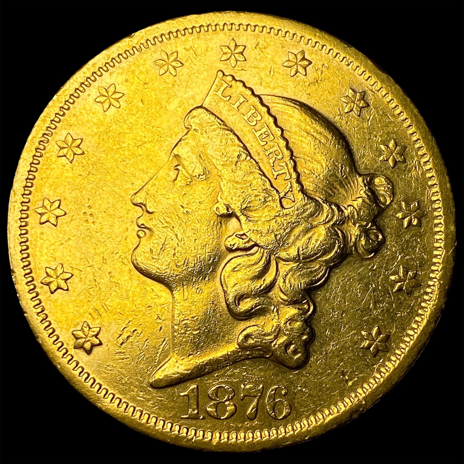 1876-S Gold $20 Double Eagle CLOSELY UNCIRCULATED (1 of 2)