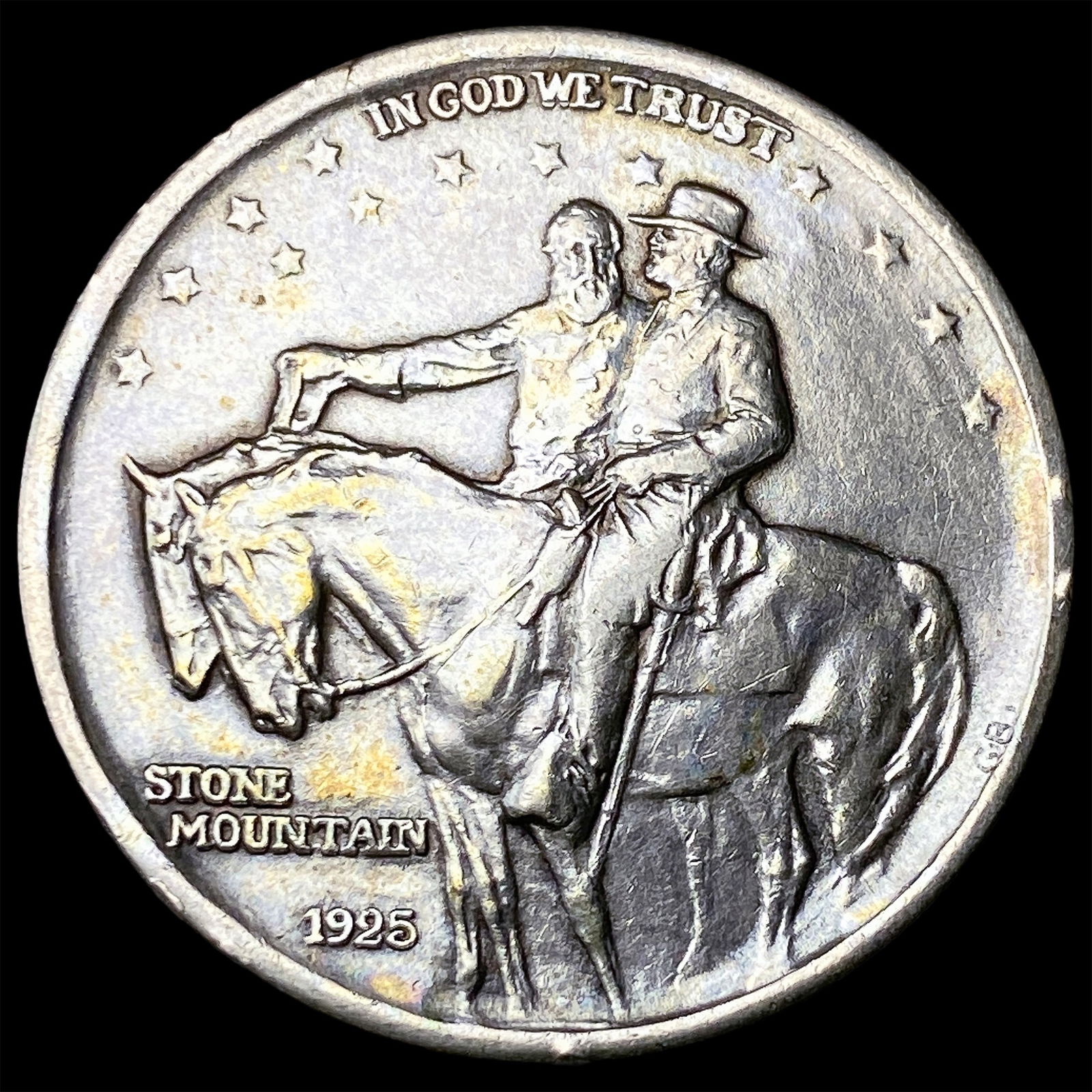 1925 Silver Stone Mountain Half Dollar NEARLY UNCIRCULATED: 1925 Silver Stone Mountain Half Dollar NEARLY UNCIRCULATED