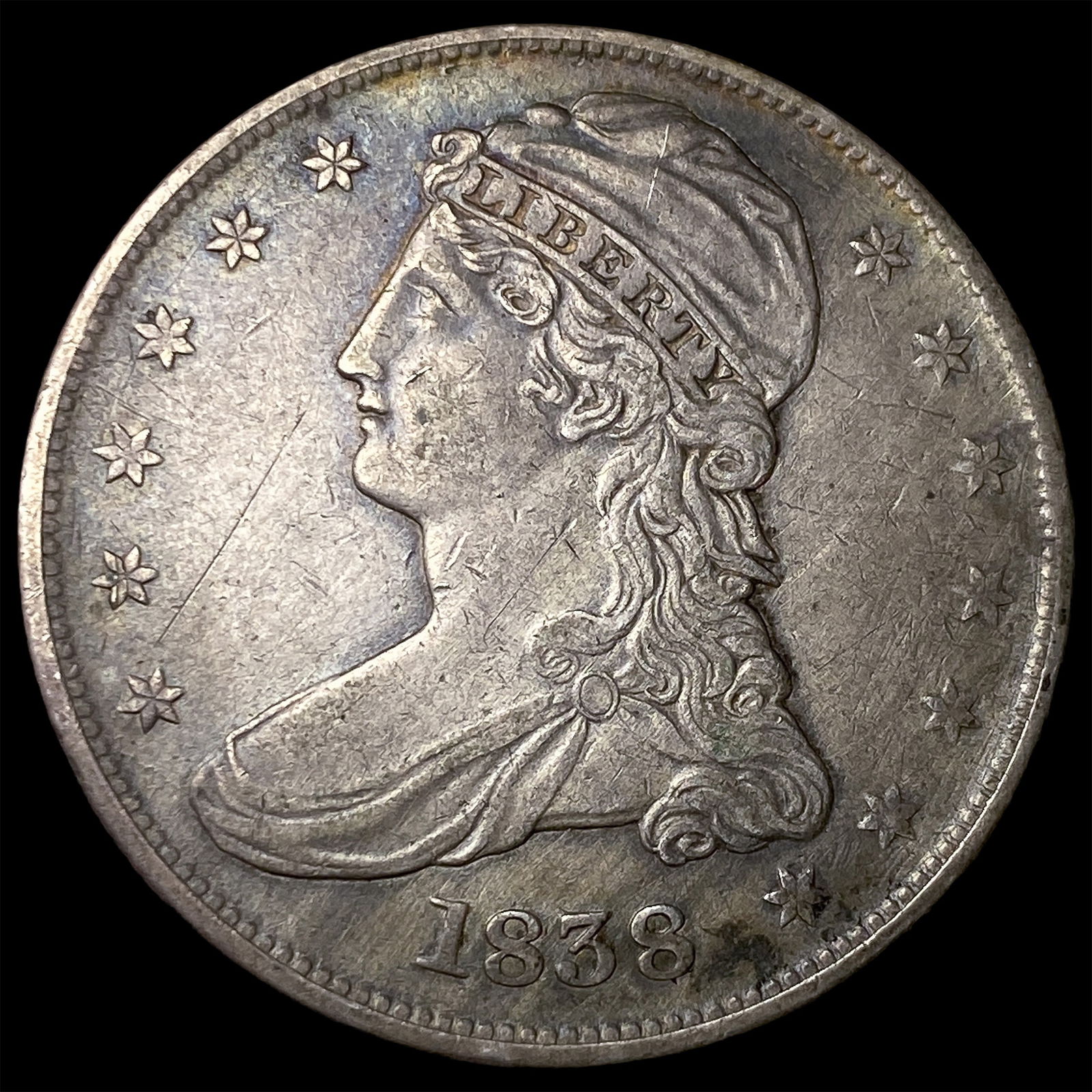 1838 Capped Bust Half Dollar HIGH GRADE (1 of 2)