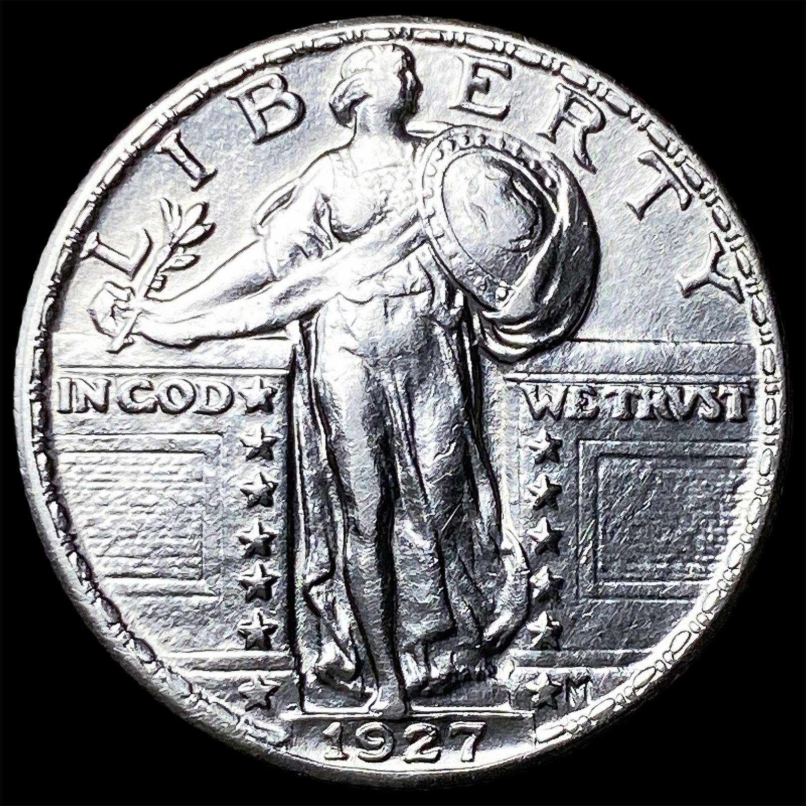 1927 Standing Liberty Silver Quarter GEM BU: 1927 Standing Liberty Silver Quarter GEM BU