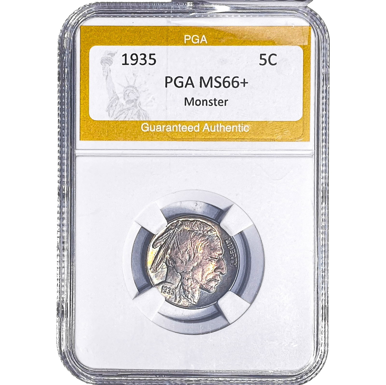 1935 Buffalo Nickel PGA MS66+ Monster: 1935 Buffalo Nickel PGA MS66+ Monster