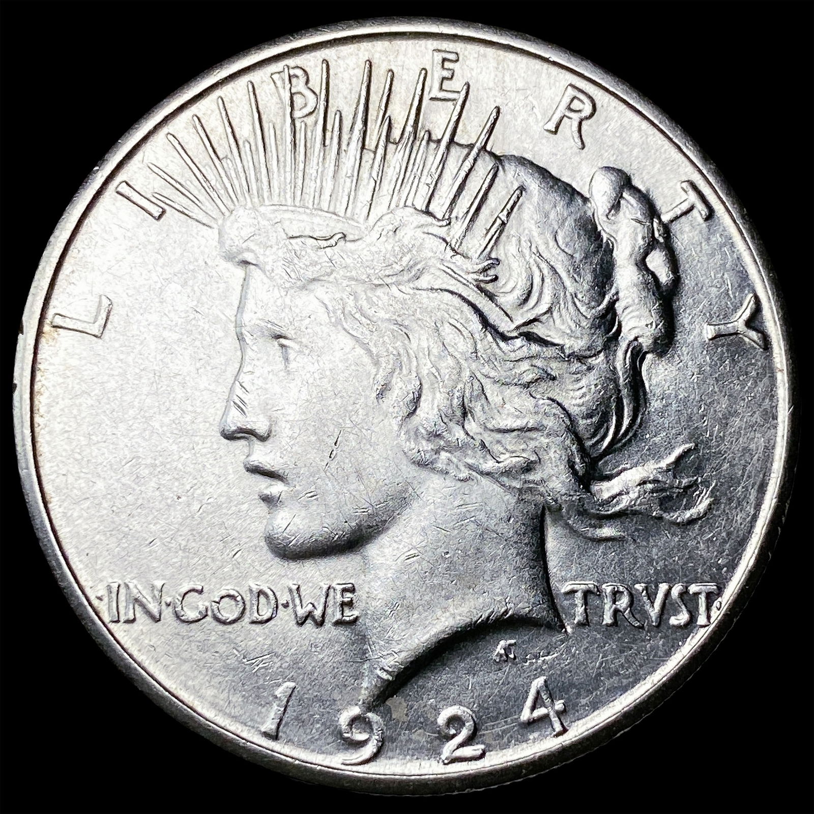 1924-S Silver Peace Dollar CHOICE AU (1 of 2)