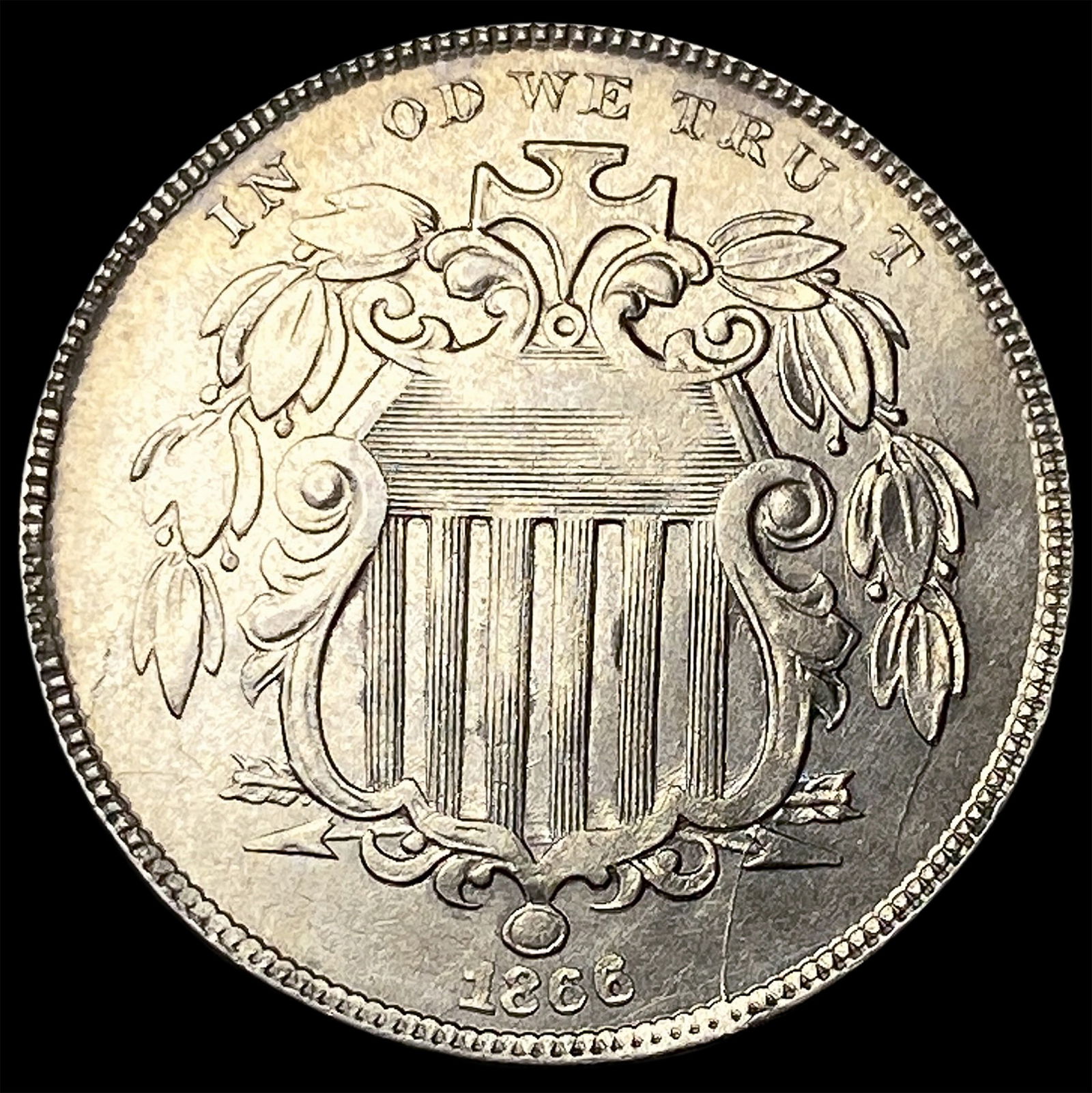 1866 Shield Nickel UNCIRCULATED: 1866 Shield Nickel UNCIRCULATED