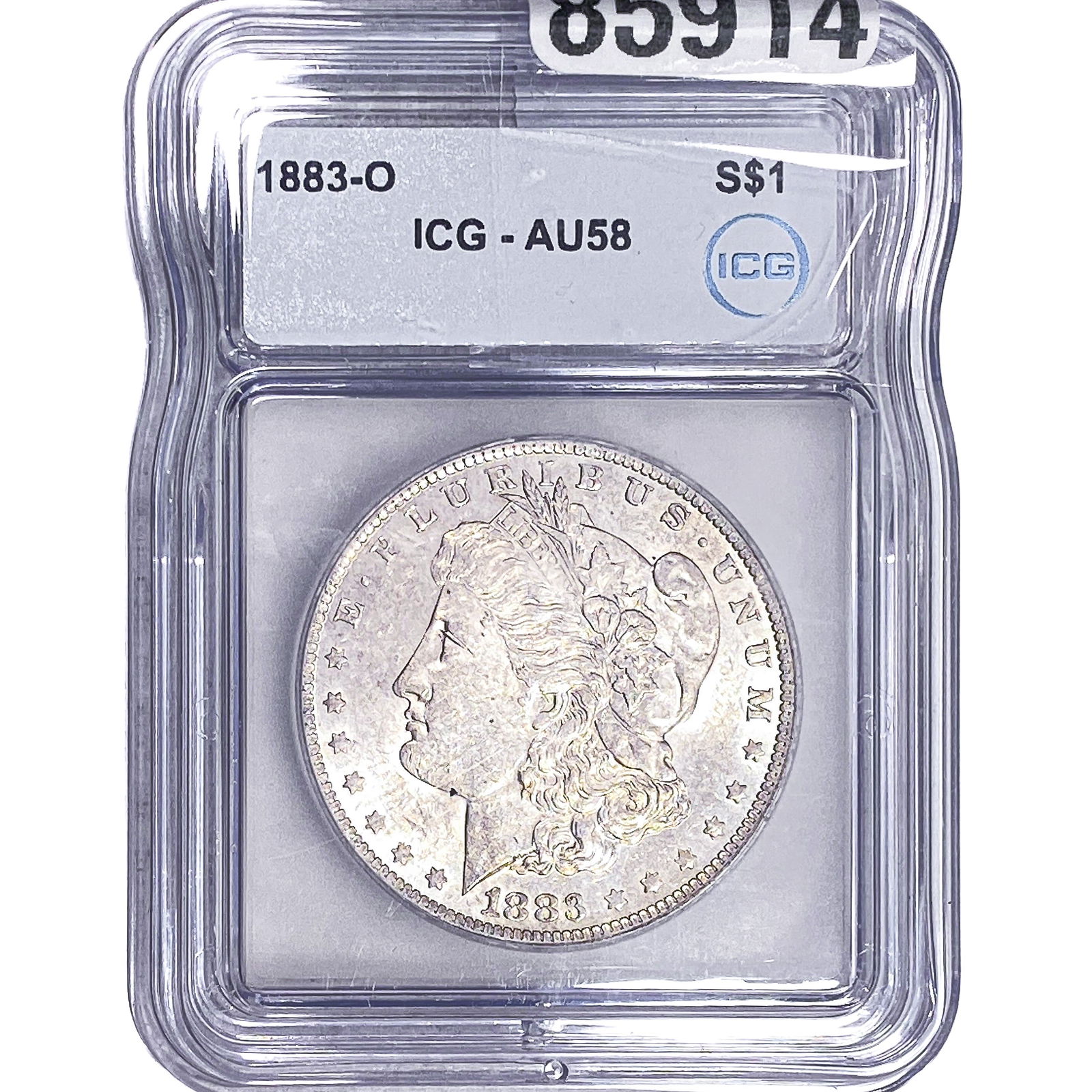 1883-O Morgan Silver Dollar ICG AU58: 1883-O Morgan Silver Dollar ICG AU58