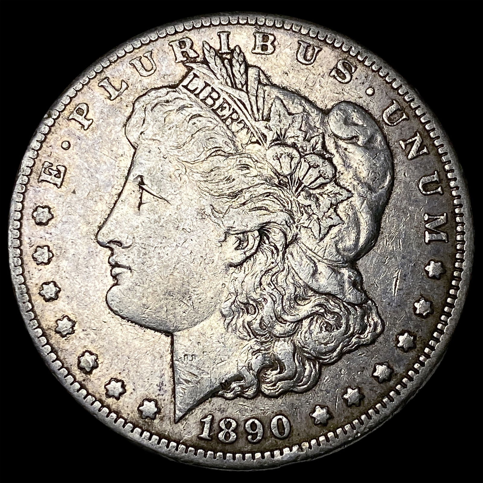 1890-CC Silver Morgan Dollar NEARLY UNCIRCULATED: 1890-CC Silver Morgan Dollar NEARLY UNCIRCULATED