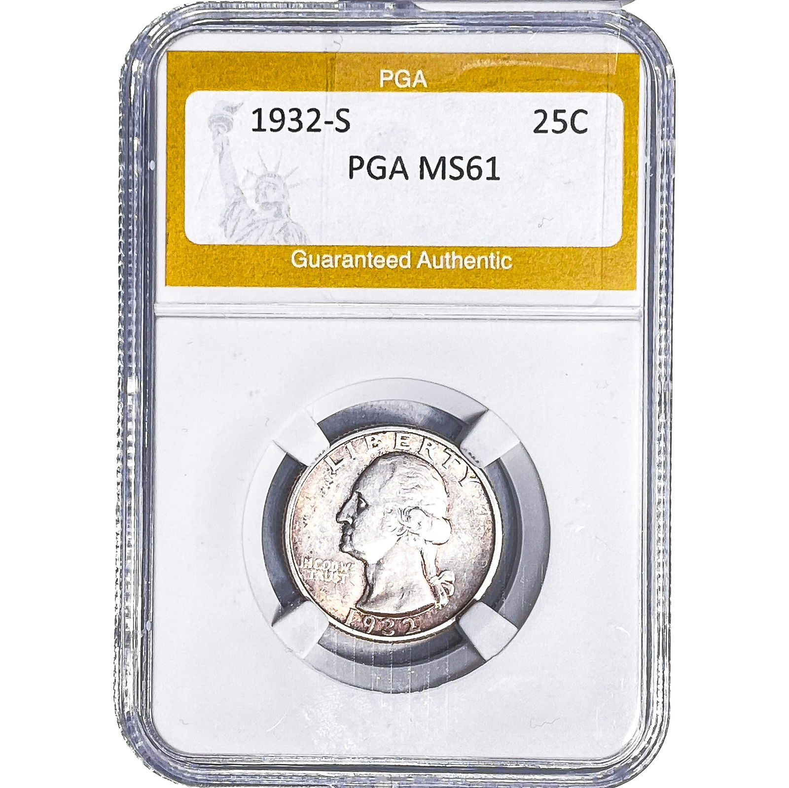 1932-S Washington Silver Quarter PGA MS61: 1932-S Washington Silver Quarter PGA MS61