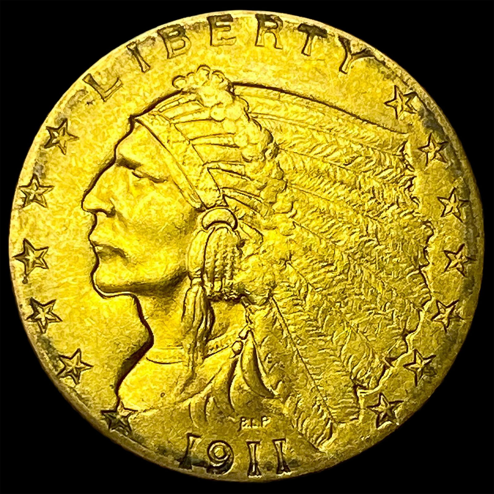 1911 Indian Head Gold $2.50 Quarter Eagle CHOICE AU: 1911 Indian Head Gold $2.50 Quarter Eagle CHOICE AU