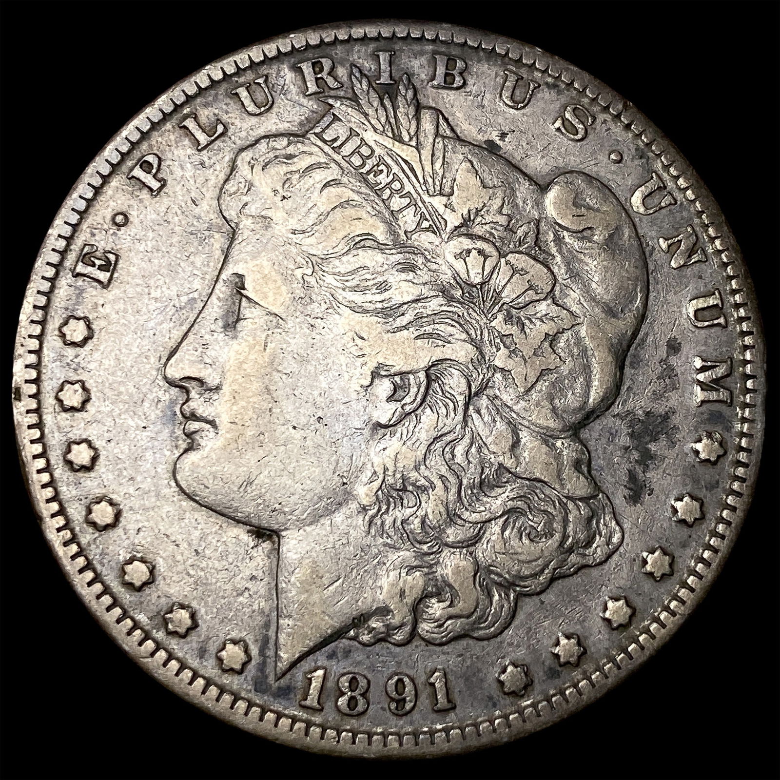 1891-CC Silver Morgan Dollar LIGHTLY CIRCULATED: 1891-CC Silver Morgan Dollar LIGHTLY CIRCULATED