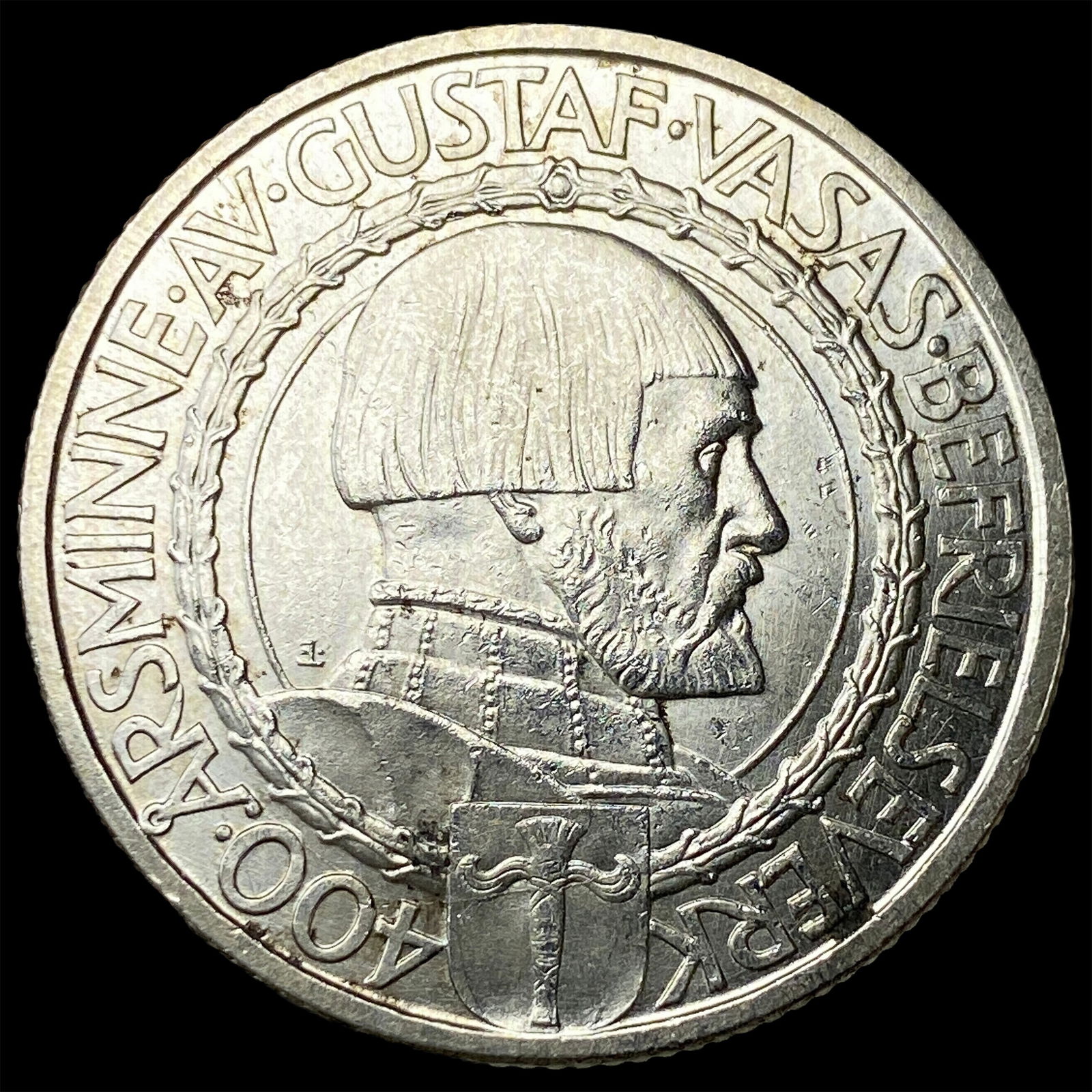 1921 Sweden Silver 2 Kroner UNCIRCULATED: 1921 Sweden Silver 2 Kroner UNCIRCULATED
