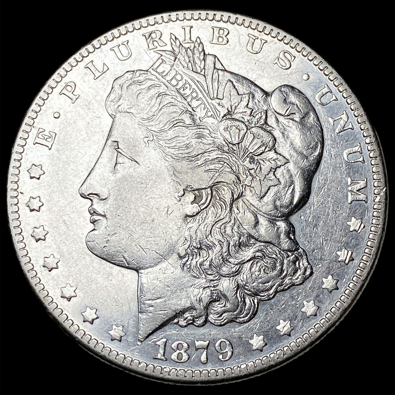 1879-S Silver Morgan Dollar CHOICE AU: 1879-S Silver Morgan Dollar CHOICE AU