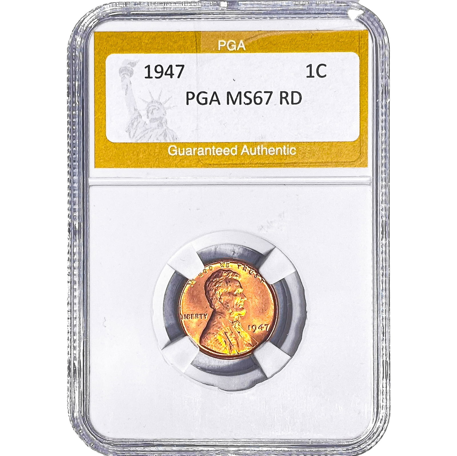 1947 Wheat Cent PGA MS67 RD: 1947 Wheat Cent PGA MS67 RD