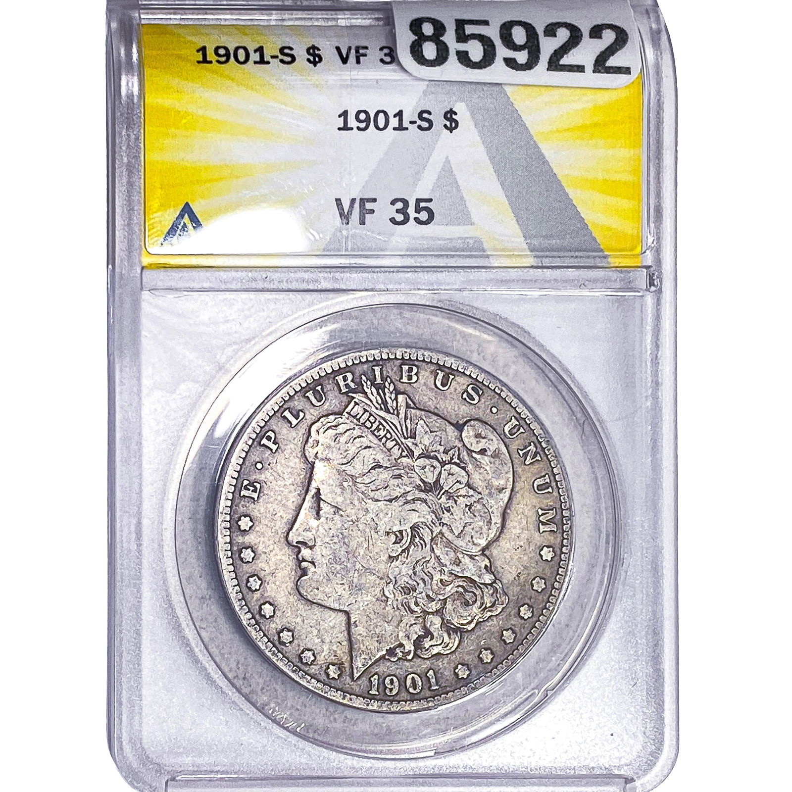 1901-S Morgan Silver Dollar ANACS VF35: 1901-S Morgan Silver Dollar ANACS VF35