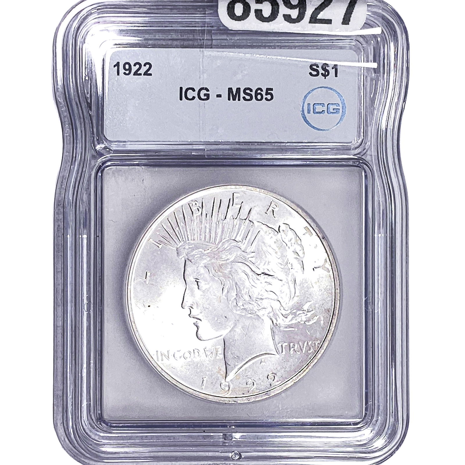 1922 Silver Peace Dollar ICG MS65 (1 of 2)