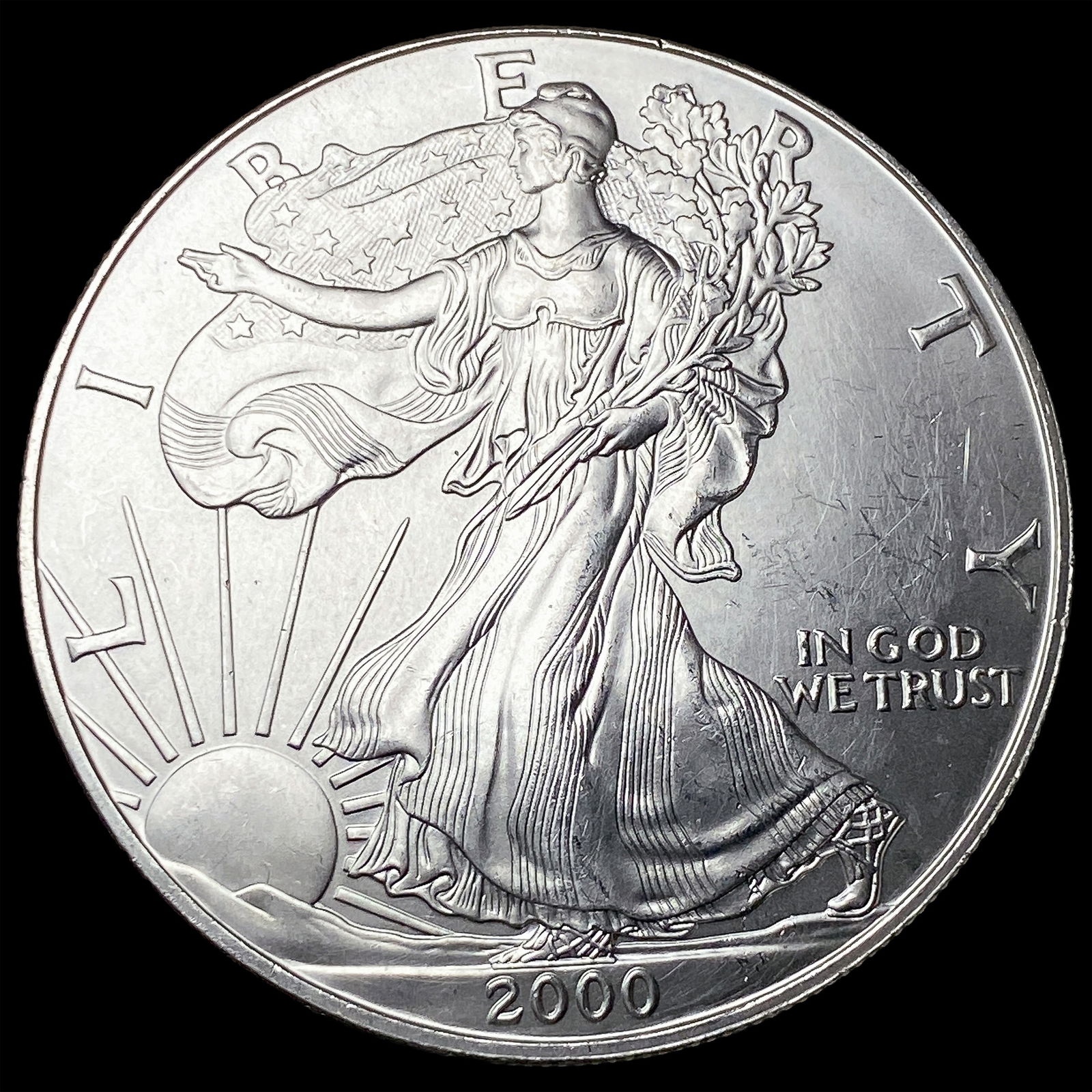 2000 1 oz Silver American Eagle $1 GEM BU: 2000 1 oz Silver American Eagle $1 GEM BU