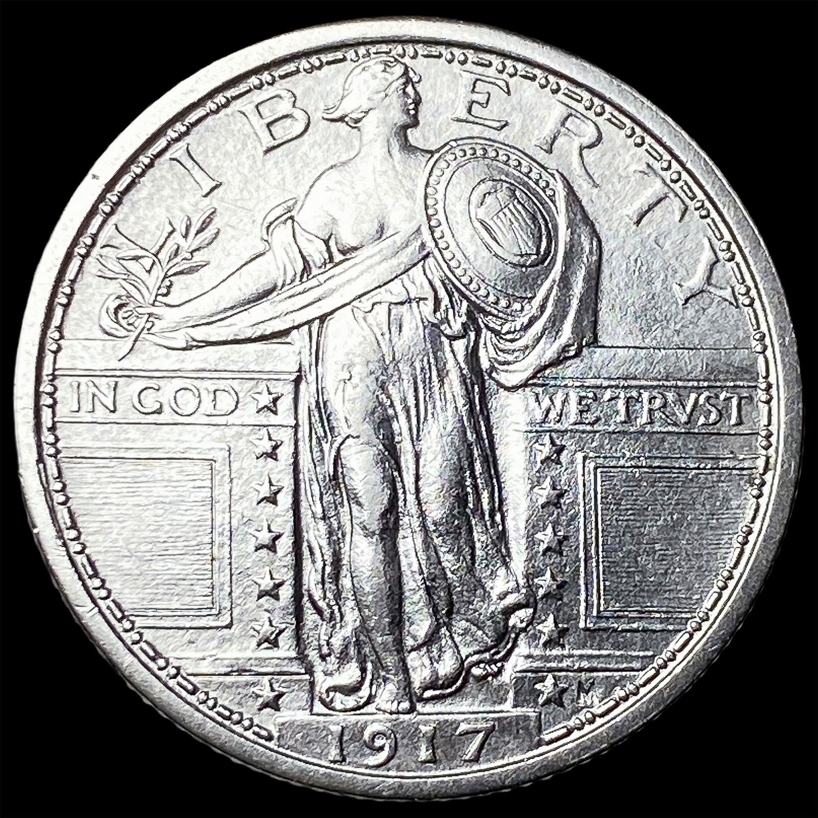 1917 Type 1 Standing Liberty Quarter GEM BU: 1917 Type 1 Standing Liberty Quarter GEM BU
