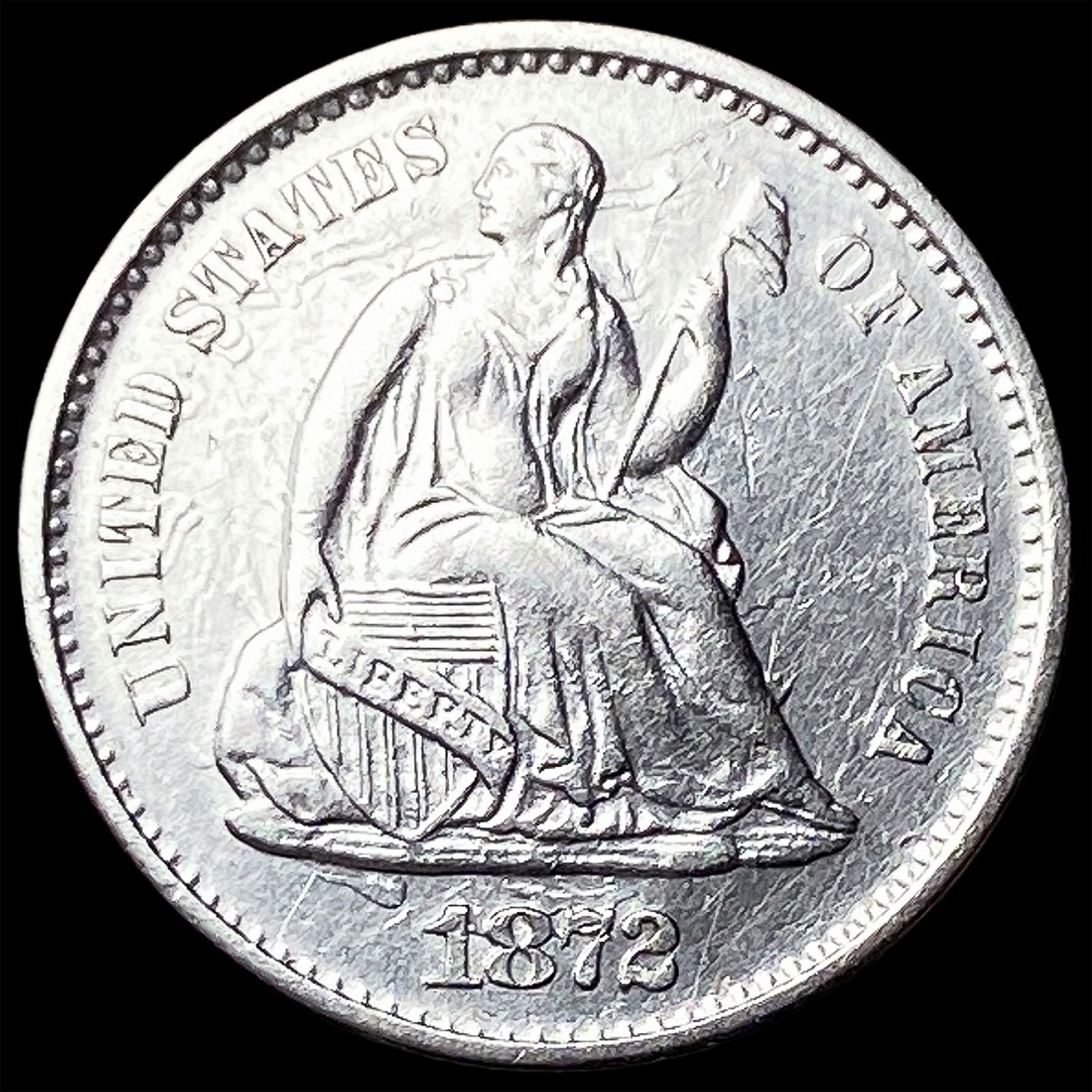 1872-S Silver Half Dime UNCIRCULATED: 1872-S Silver Half Dime UNCIRCULATED