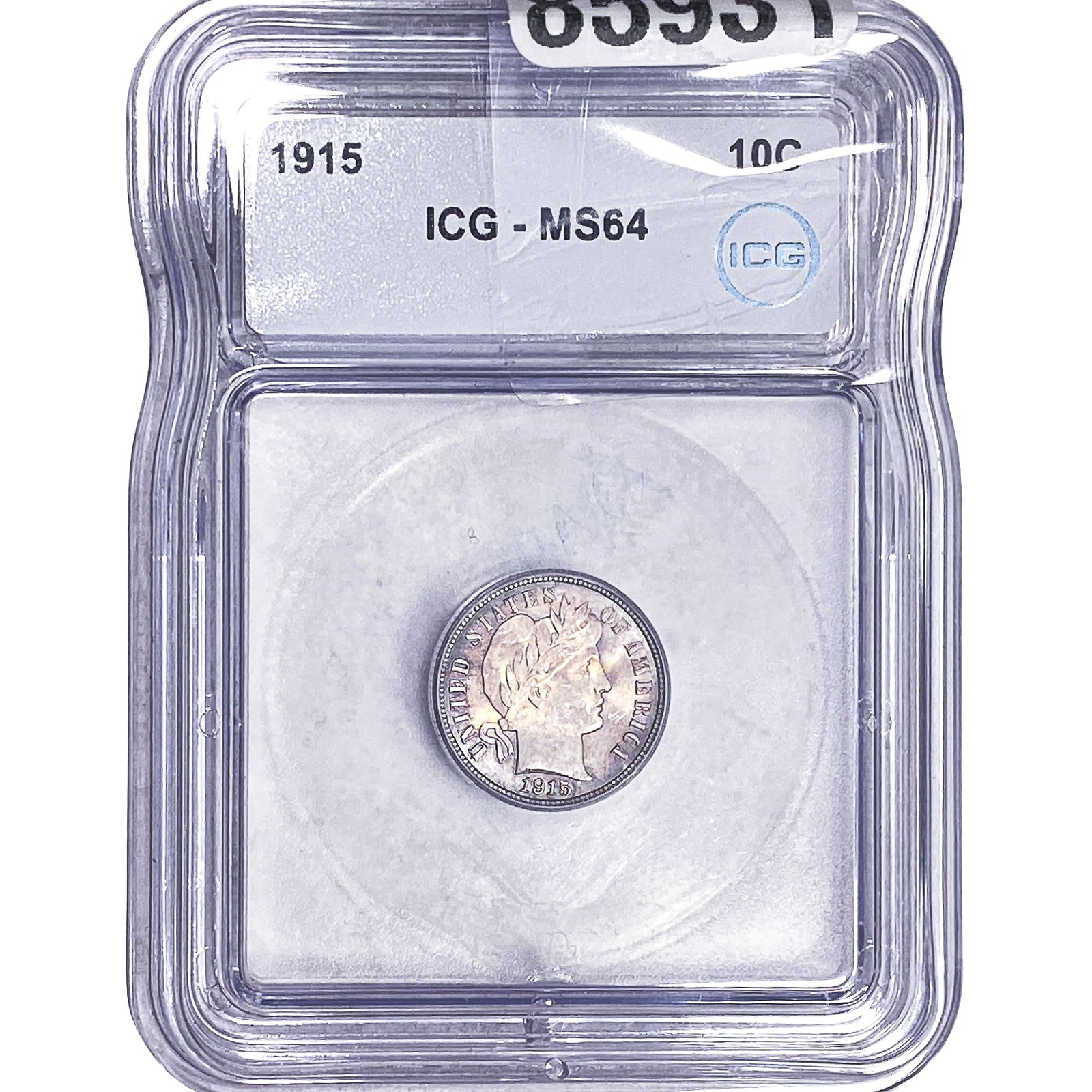1915 Barber Dime ICG MS64: 1915 Barber Dime ICG MS64