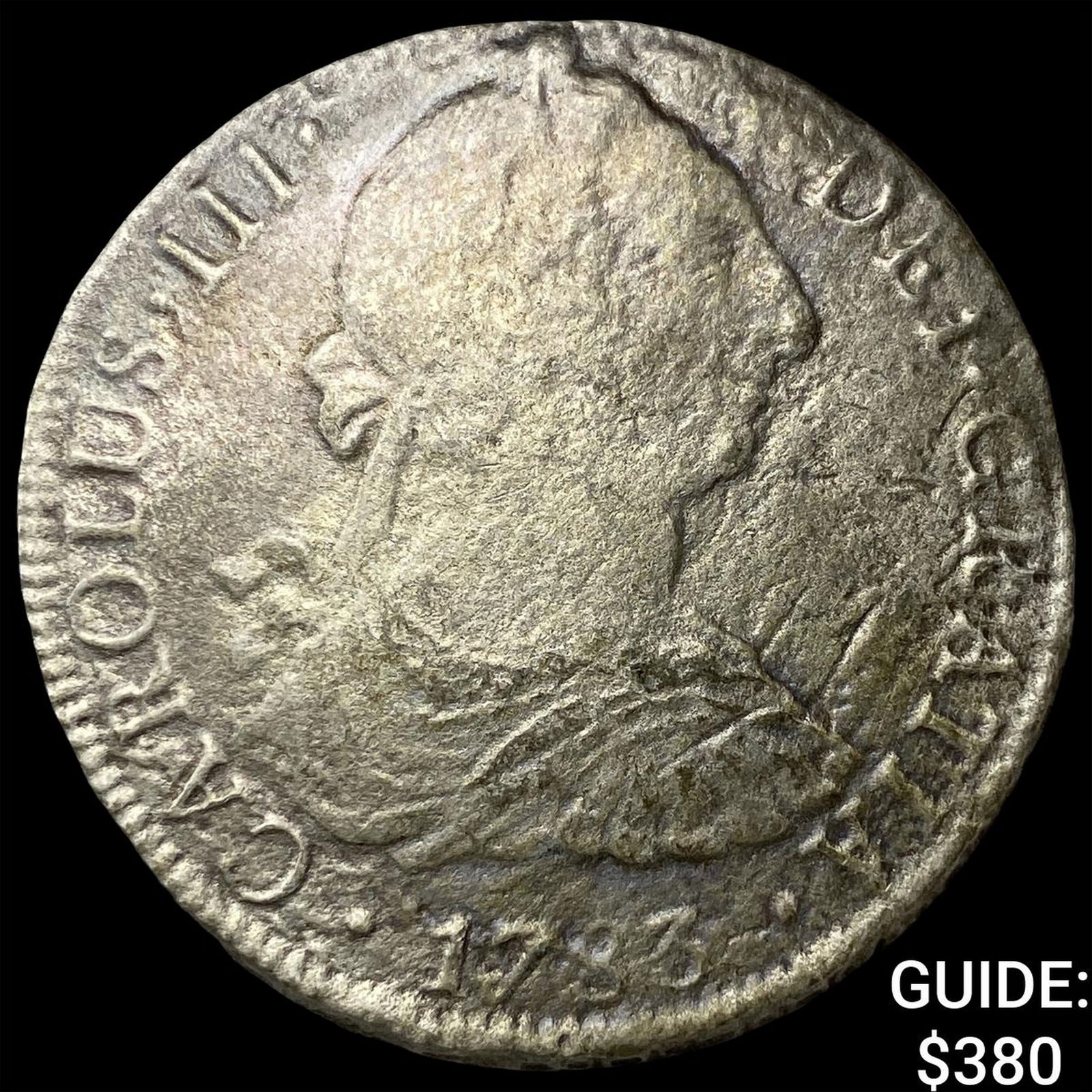 1783 Colonial Spain Silver "El Cazador" Shipwreck 8 Reale NEARLY UNCIRCULATED: 1783 Colonial Spain Silver "El Cazador" Shipwreck 8 Reale NEARLY UNCIRCULATED