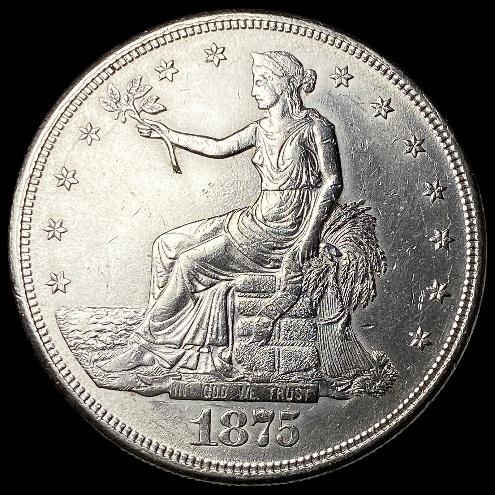 1875-S Silver Trade Dollar UNCIRCULATED (1 of 2)