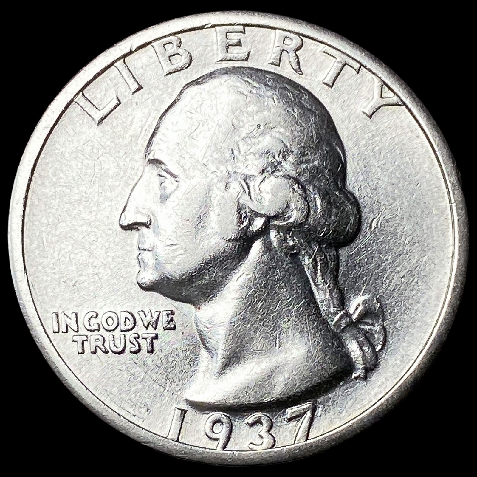 1937-S Silver Washington Quarter CLOSELY UNCIRCULATED (1 of 2)