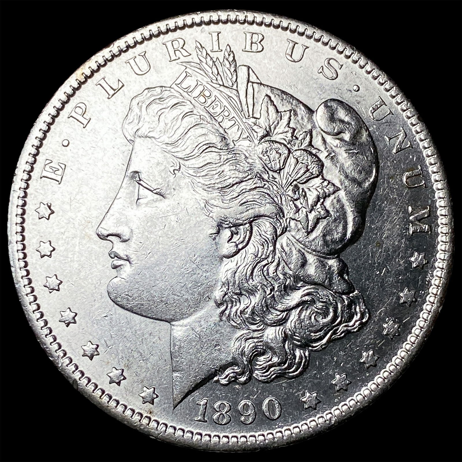 1890-S Silver Morgan Dollar CLOSELY UNCIRCULATED: 1890-S Silver Morgan Dollar CLOSELY UNCIRCULATED