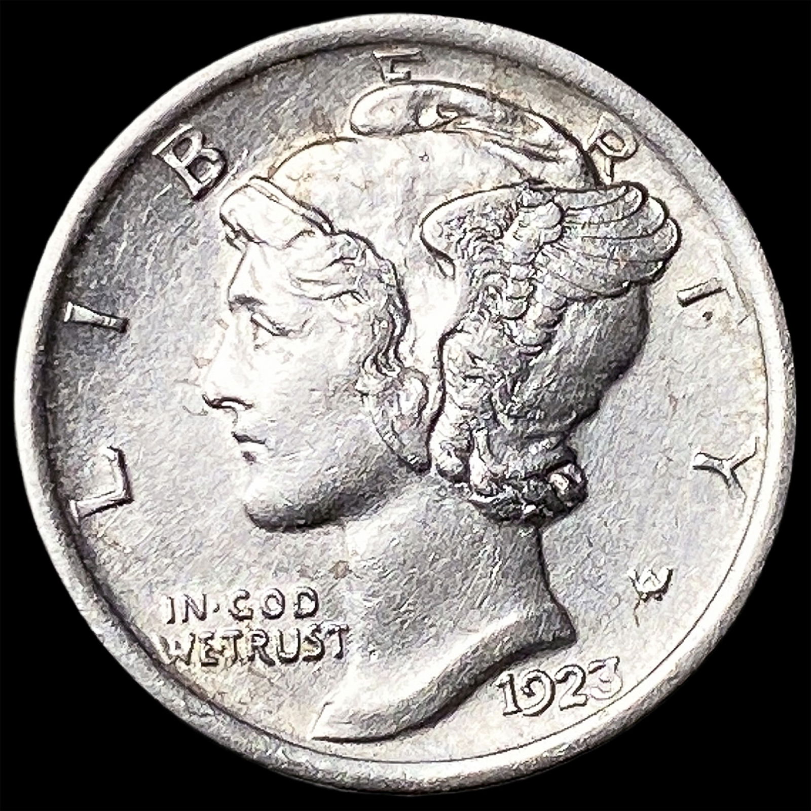 1923-S Silver Mercury Dime CLOSELY UNCIRCULATED (1 of 2)