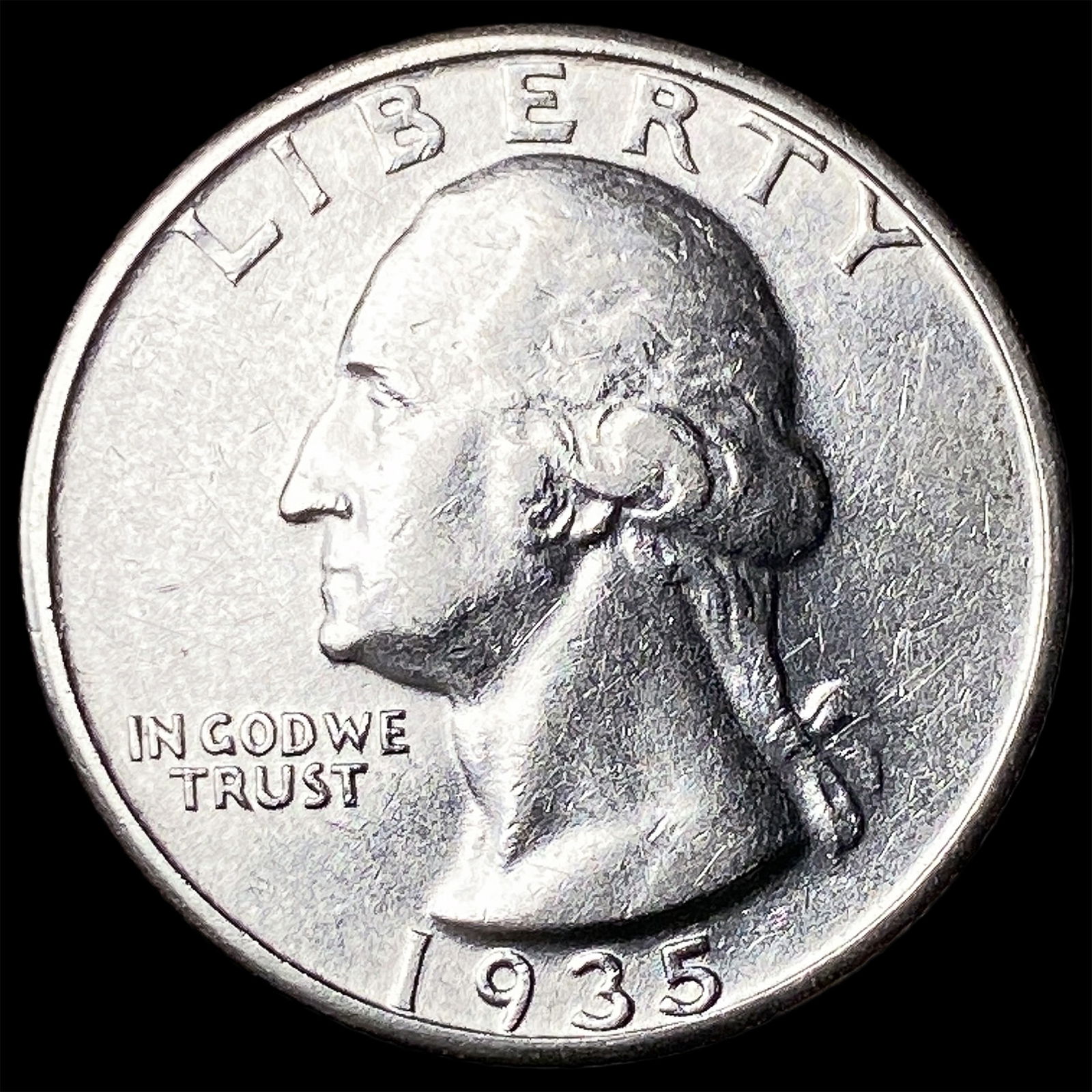 1935-D Silver Washington Quarter CLOSELY UNCIRCULATED: 1935-D Silver Washington Quarter CLOSELY UNCIRCULATED