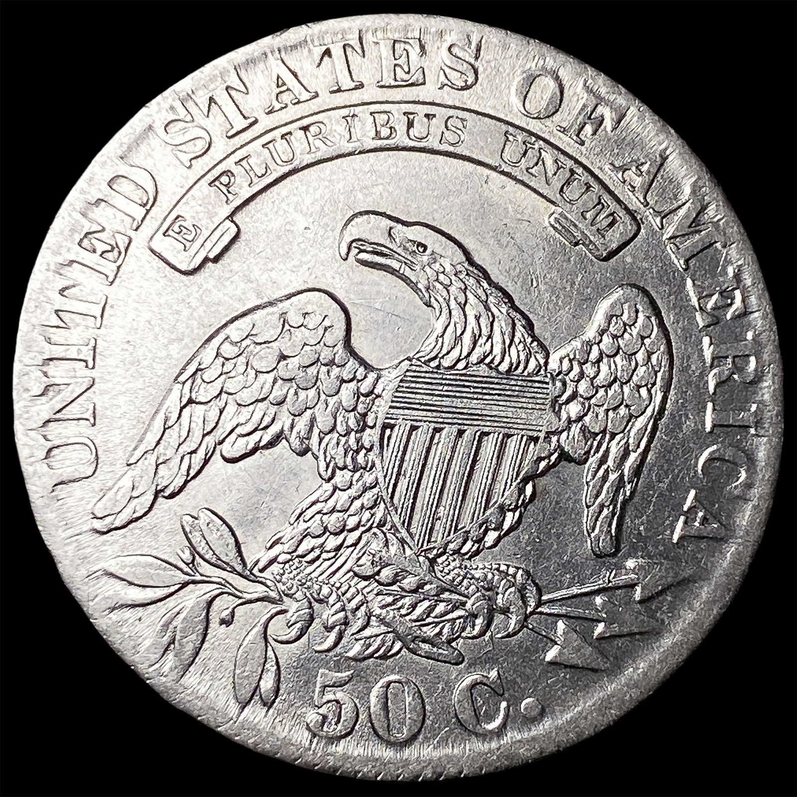 1833 Silver Capped Bust Half Dollar CLOSELY UNCIRCULATED - 2