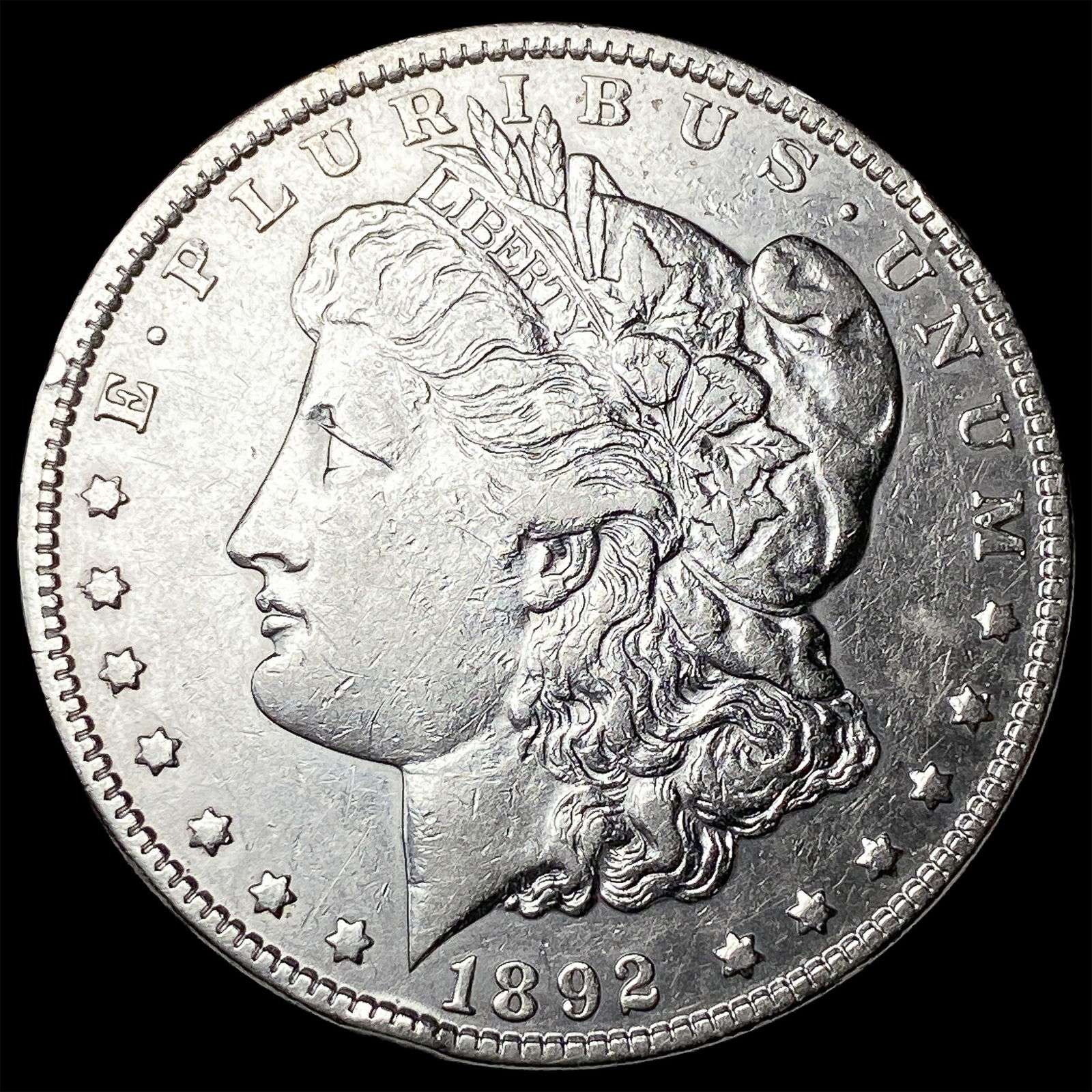 1892-CC Silver Morgan Dollar NEARLY UNCIRCULATED: 1892-CC Silver Morgan Dollar NEARLY UNCIRCULATED