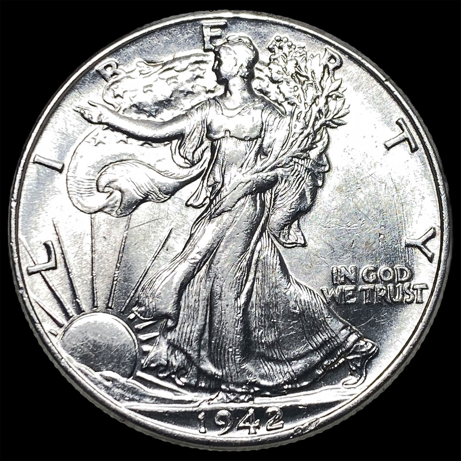 1942 Silver Half Dollar (Walking Liberty) UNCIRCULATED: 1942 Silver Half Dollar (Walking Liberty) UNCIRCULATED