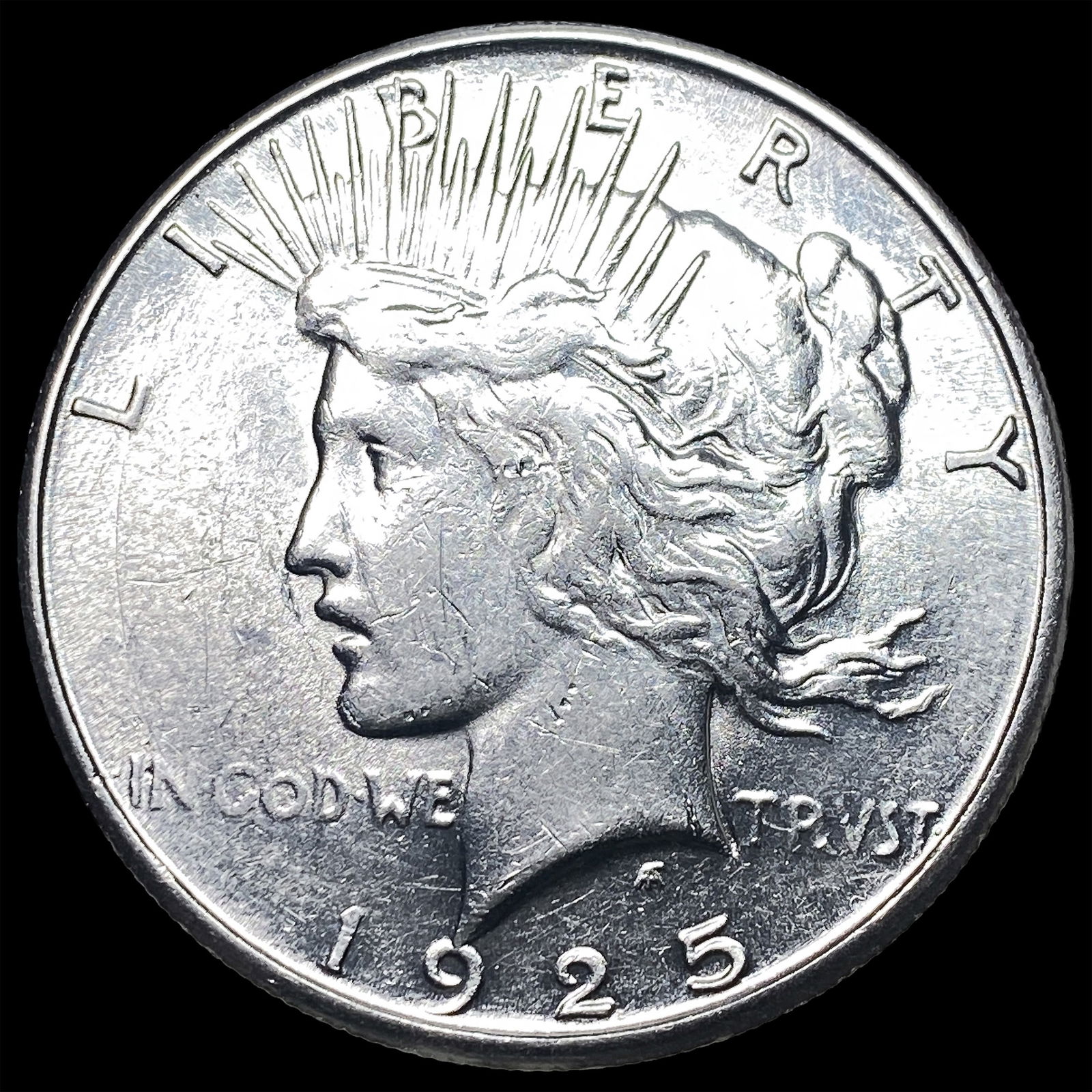 1925-S Silver Peace Dollar CHOICE AU: 1925-S Silver Peace Dollar CHOICE AU