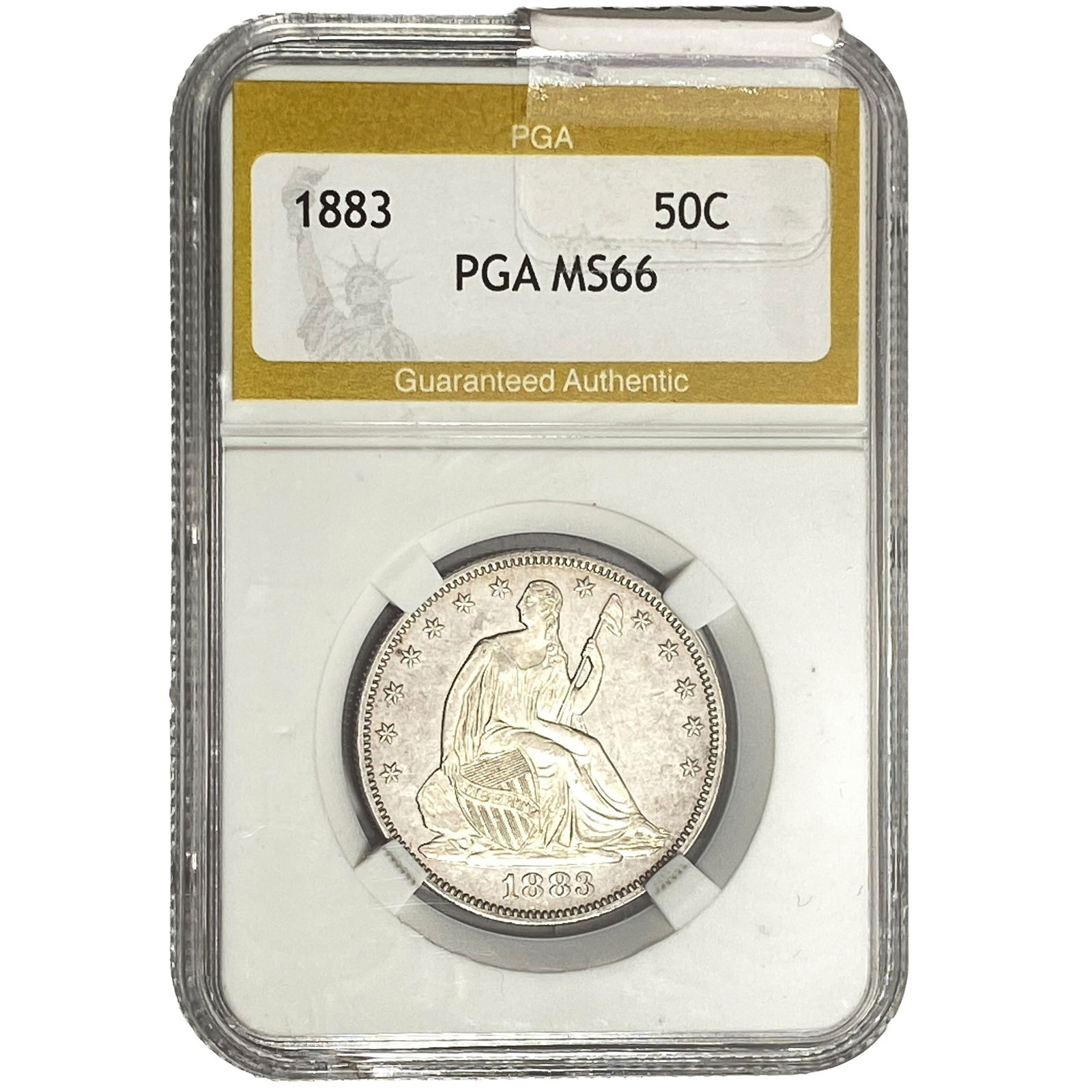 1883 Seated Liberty Half Dollar PGA MS66: 1883 Seated Liberty Half Dollar PGA MS66