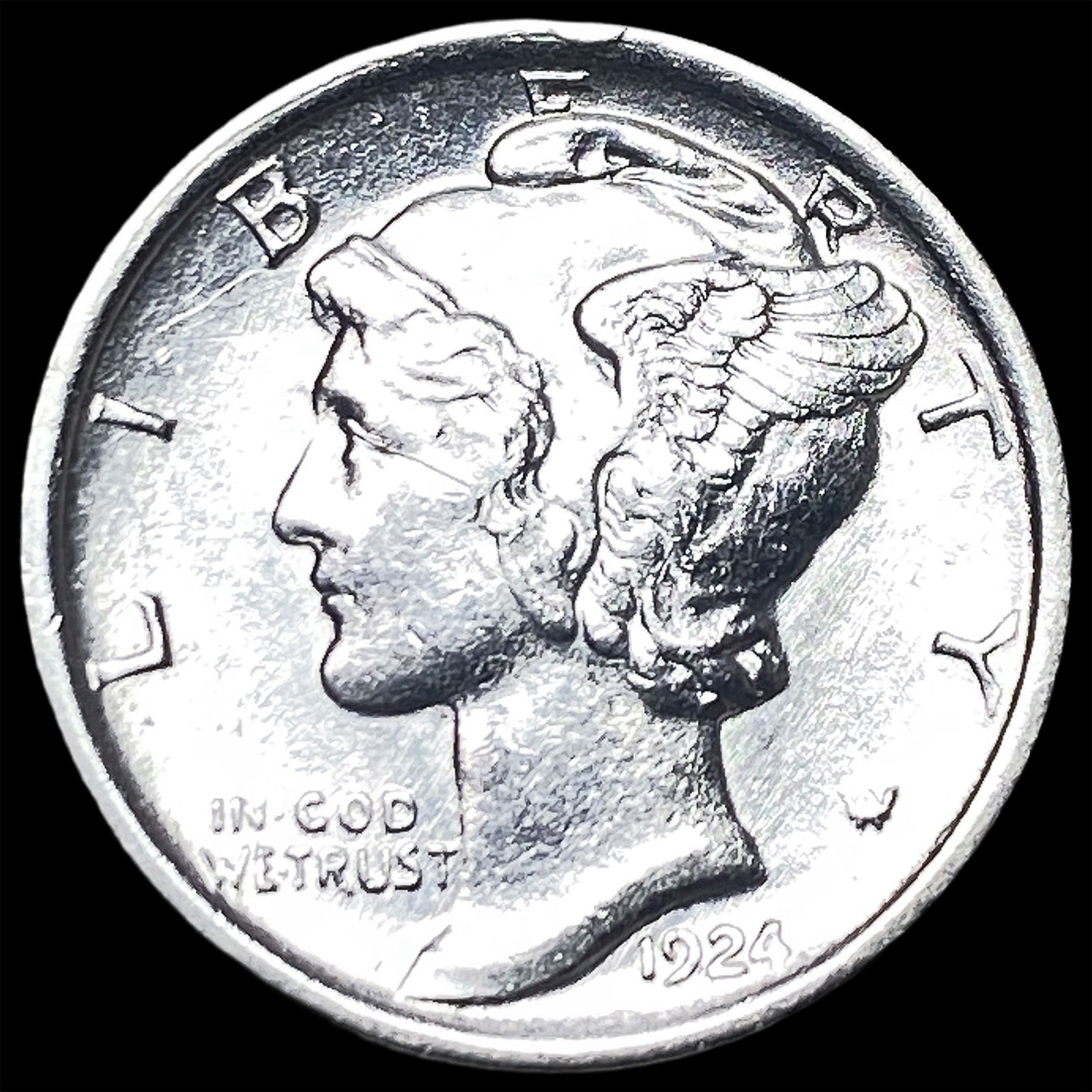 1924-S Silver Mercury Dime GEM BU (1 of 2)