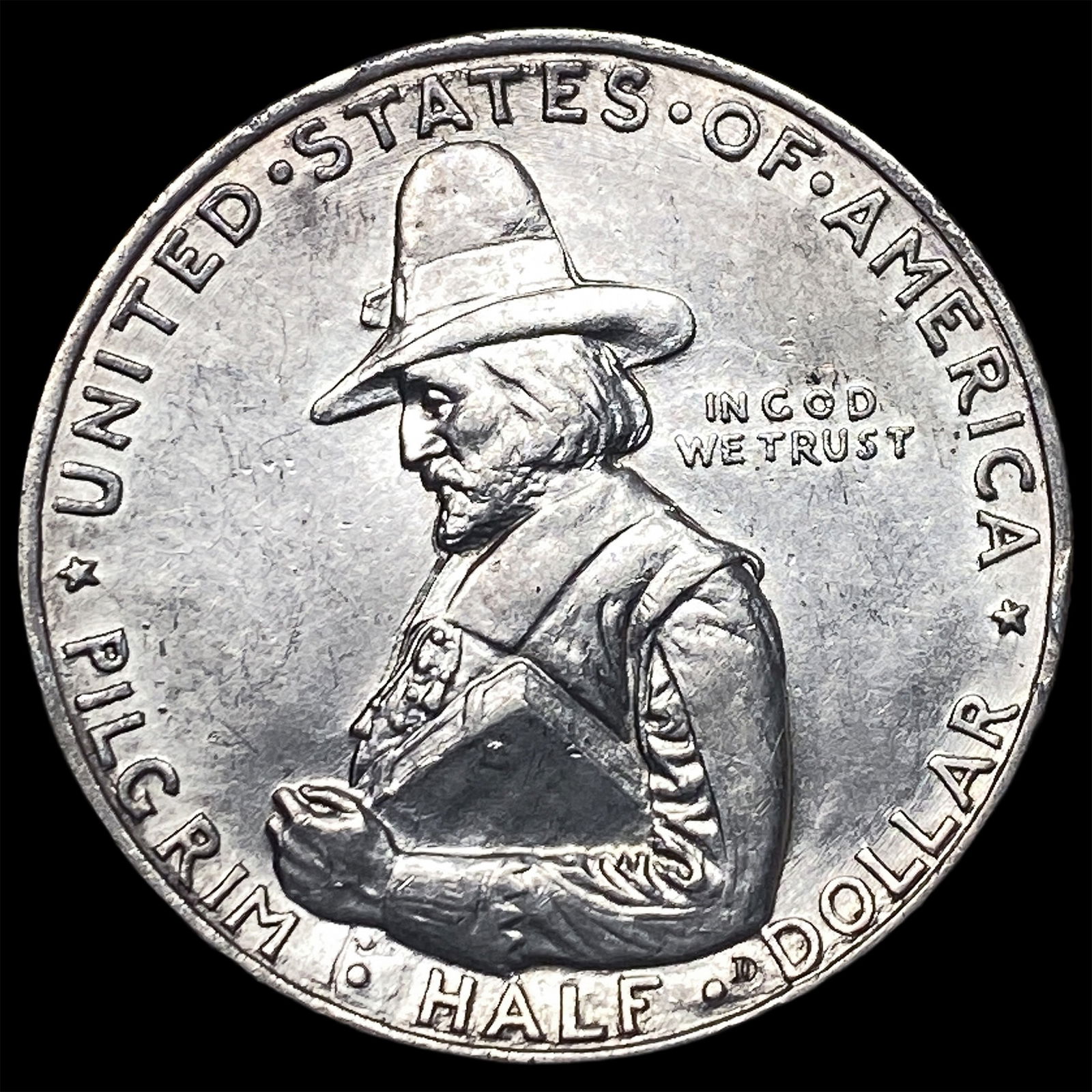 1920 Silver Pilgrim Tercentenary Half Dollar UNCIRCULATED: 1920 Silver Pilgrim Tercentenary Half Dollar UNCIRCULATED