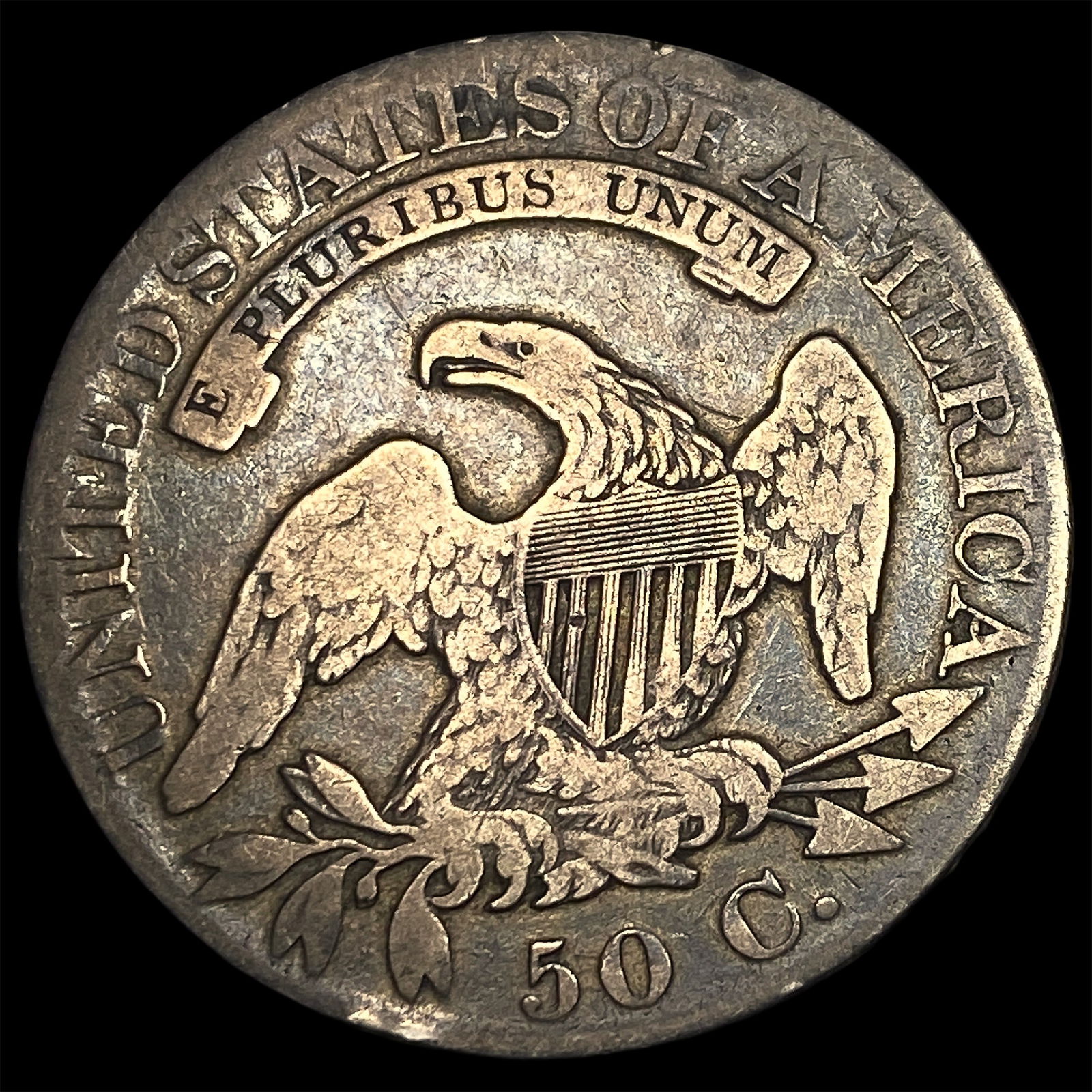 1824 Capped Bust Half Dollar NICELY CIRCULATED - 2