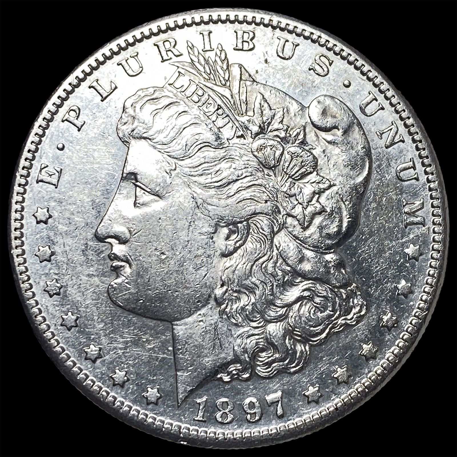 1897 Morgan Silver Dollar CHOICE AU: 1897 Morgan Silver Dollar CHOICE AU