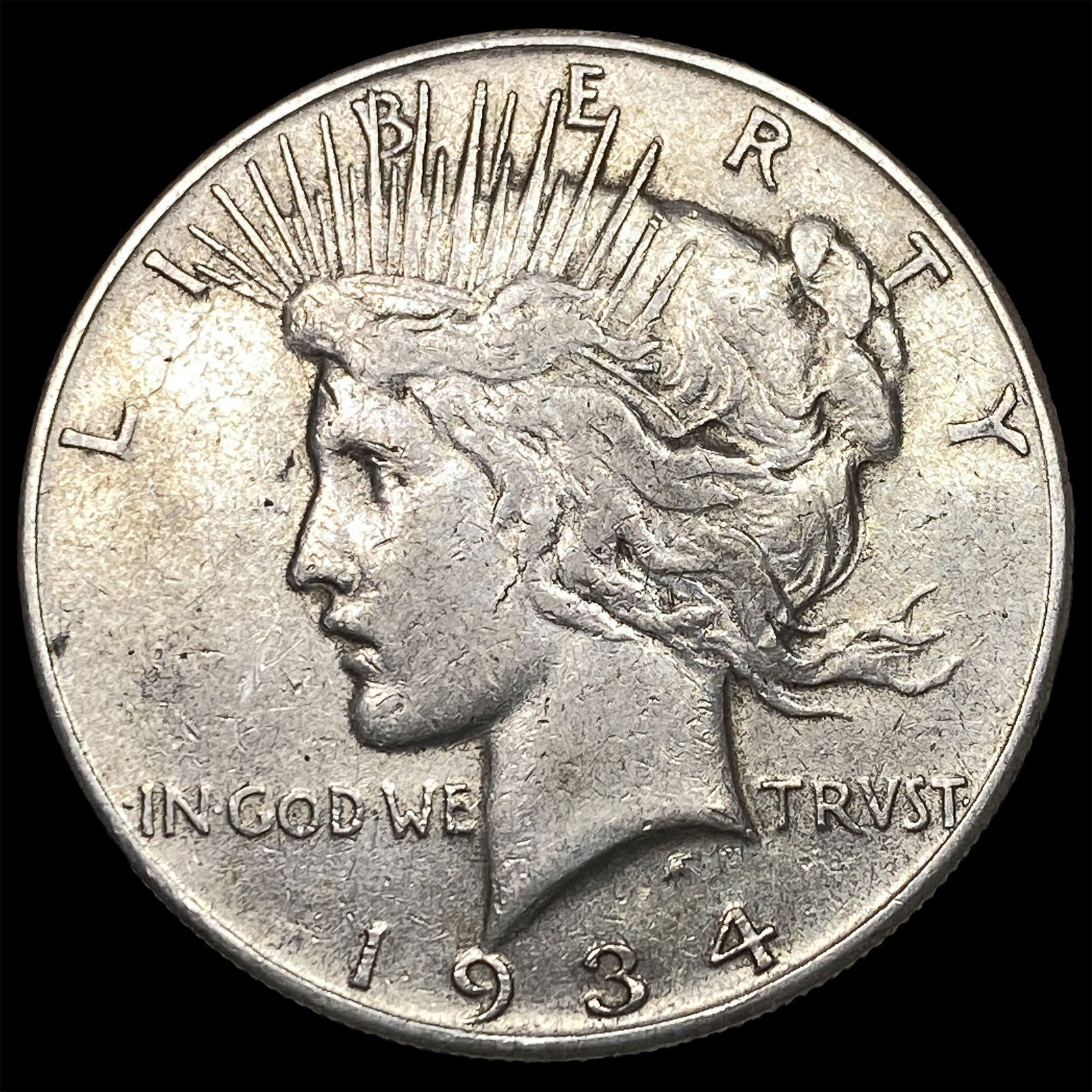 1934 Peace Silver Dollar NEARLY UNCIRCULATED: 1934 Peace Silver Dollar NEARLY UNCIRCULATED