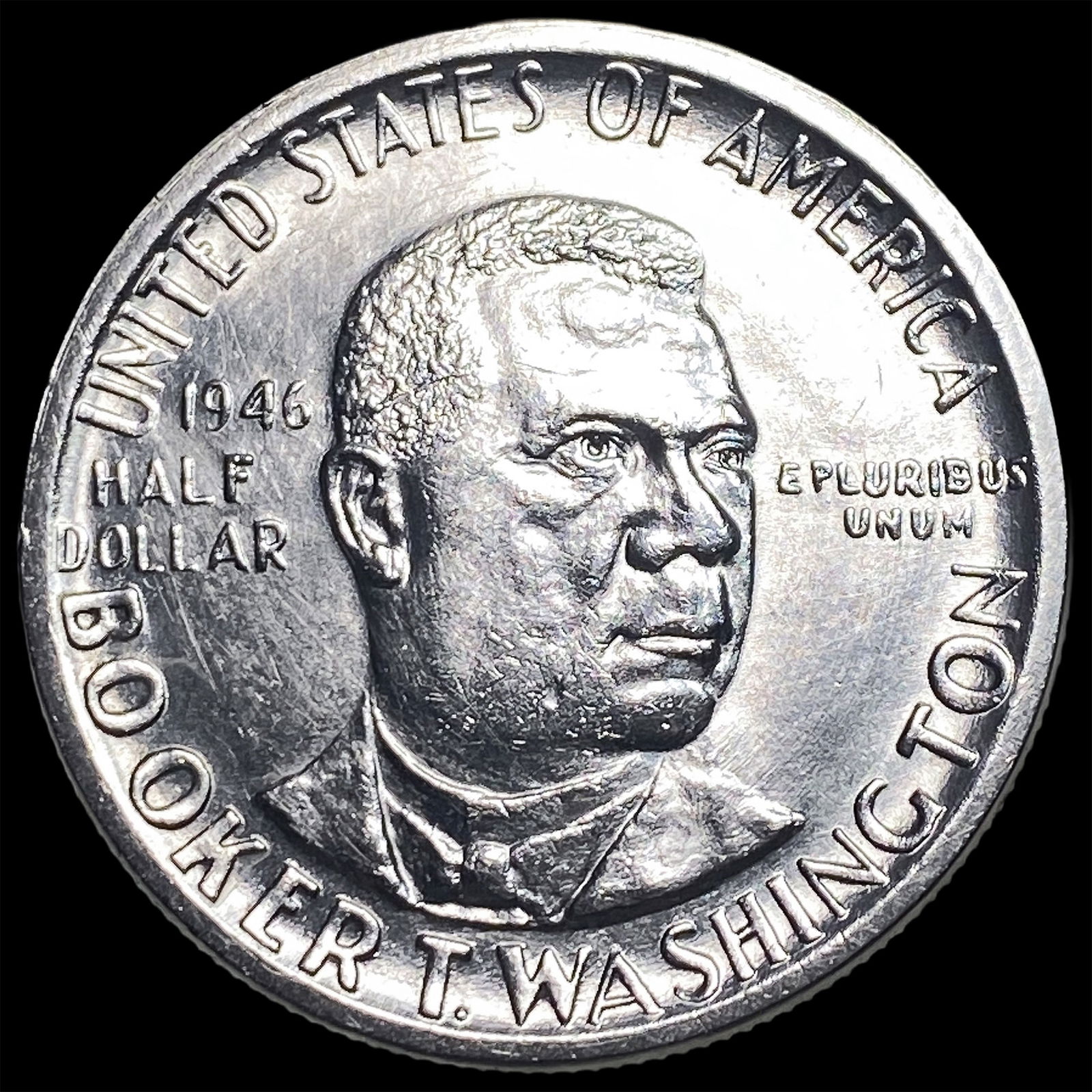 1946 Silver Half Dollar Booker T. Washington GEM BU: 1946 Silver Half Dollar Booker T. Washington GEM BU