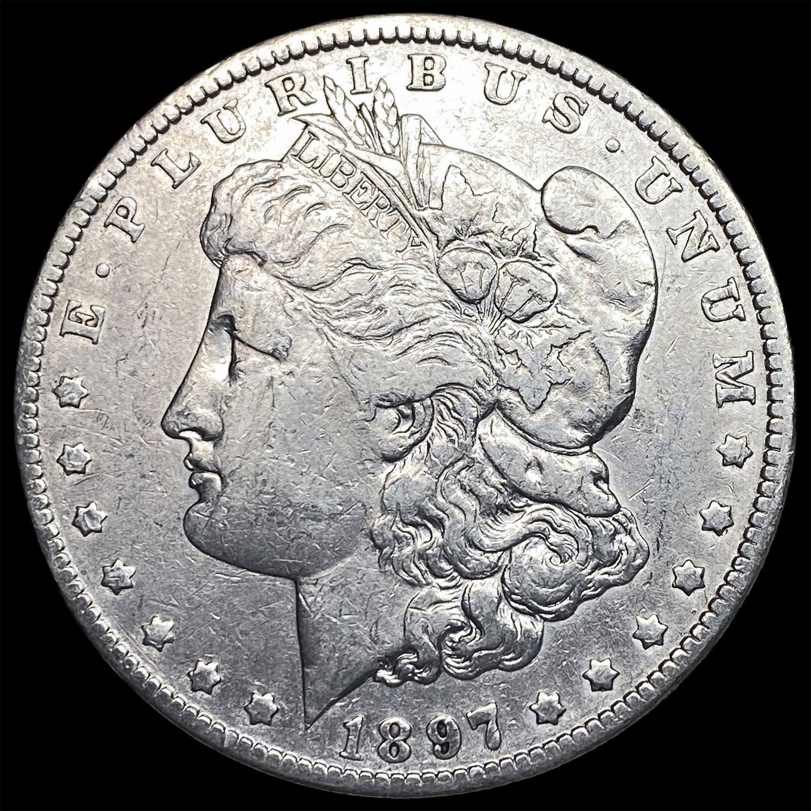 1897-O Silver Morgan Dollar ABOUT UNCIRCULATED (1 of 2)