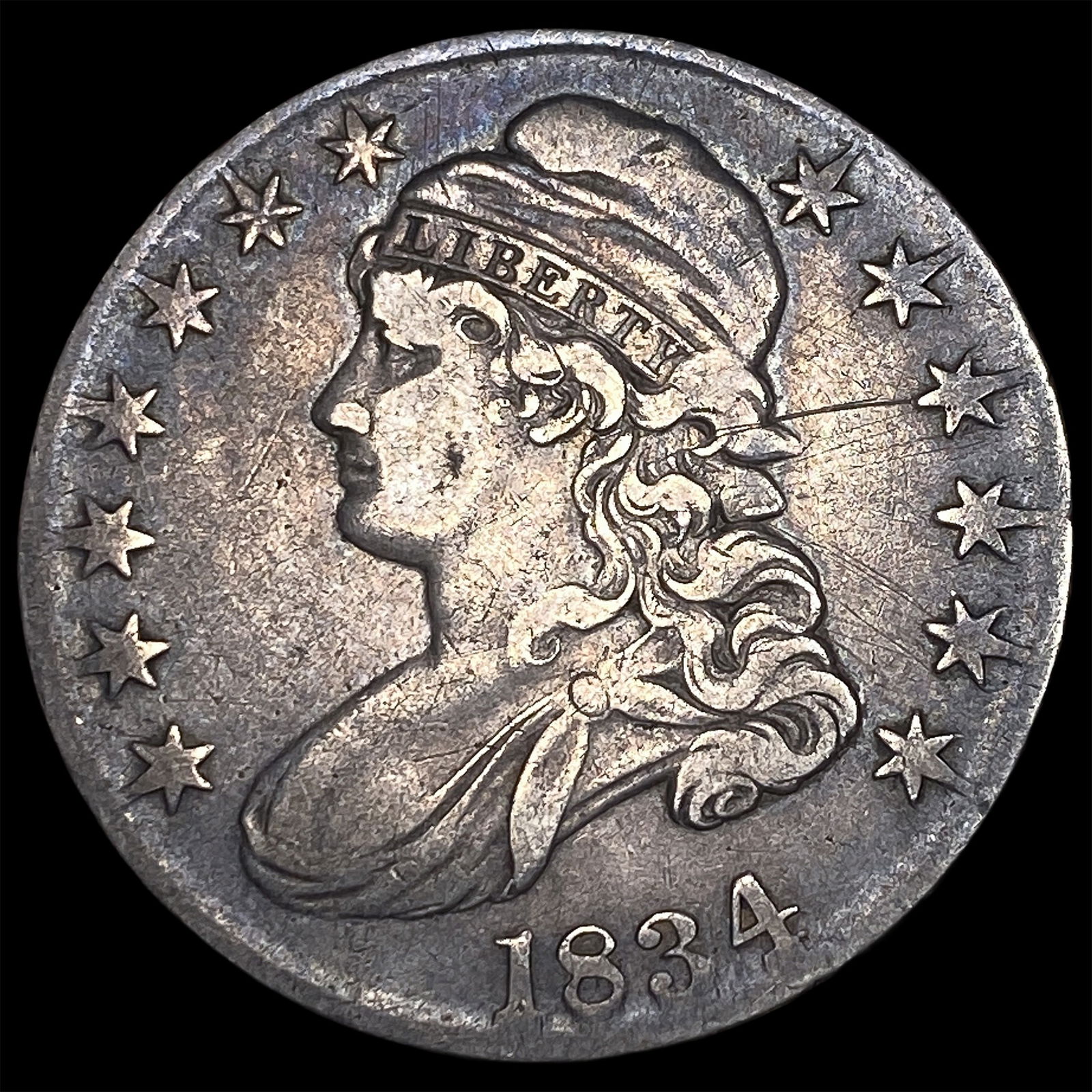 1834 Capped Bust Half Dollar ABOUT UNCIRCULATED (1 of 2)