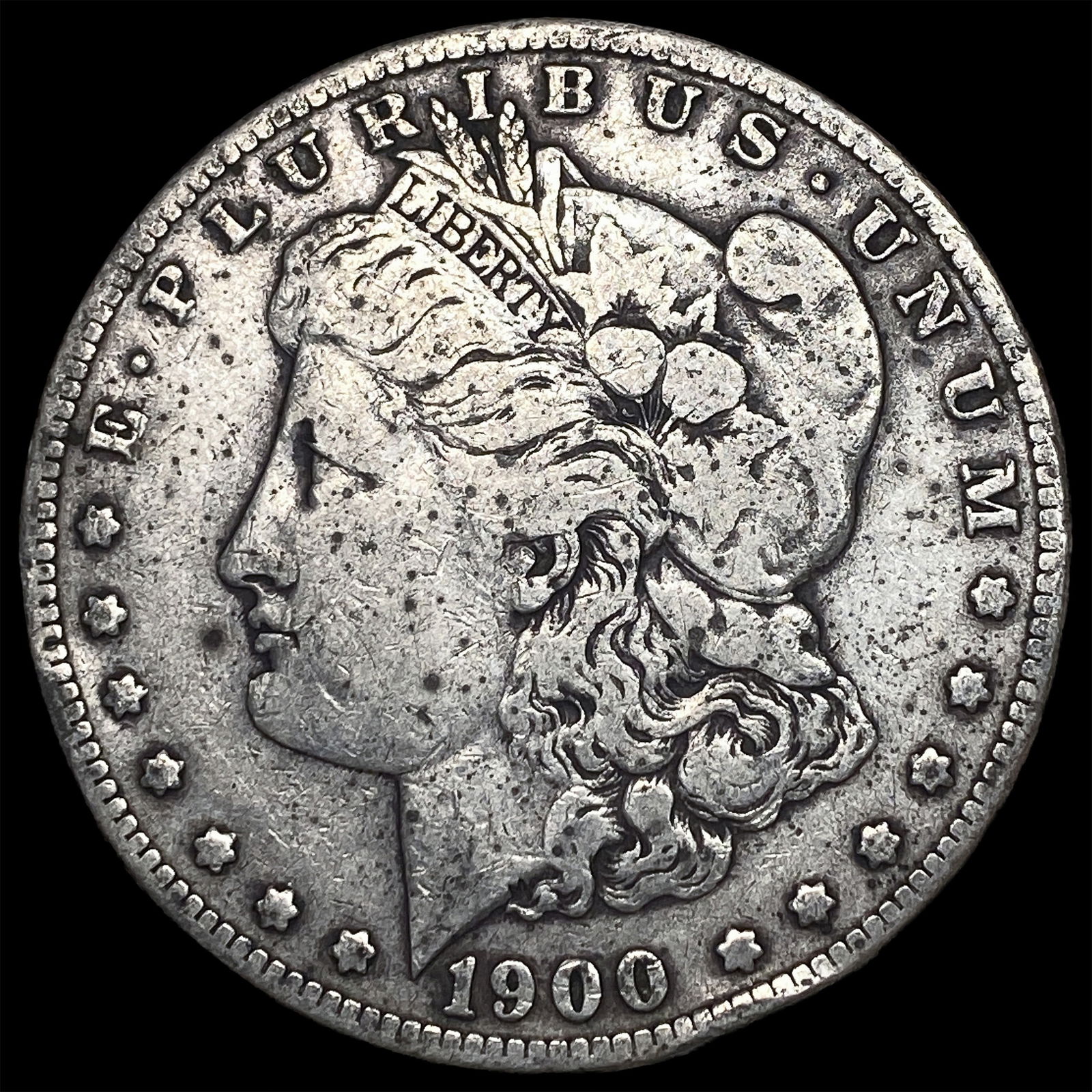 1900-S Silver Morgan Dollar ABOUT UNCIRCULATED: 1900-S Silver Morgan Dollar ABOUT UNCIRCULATED