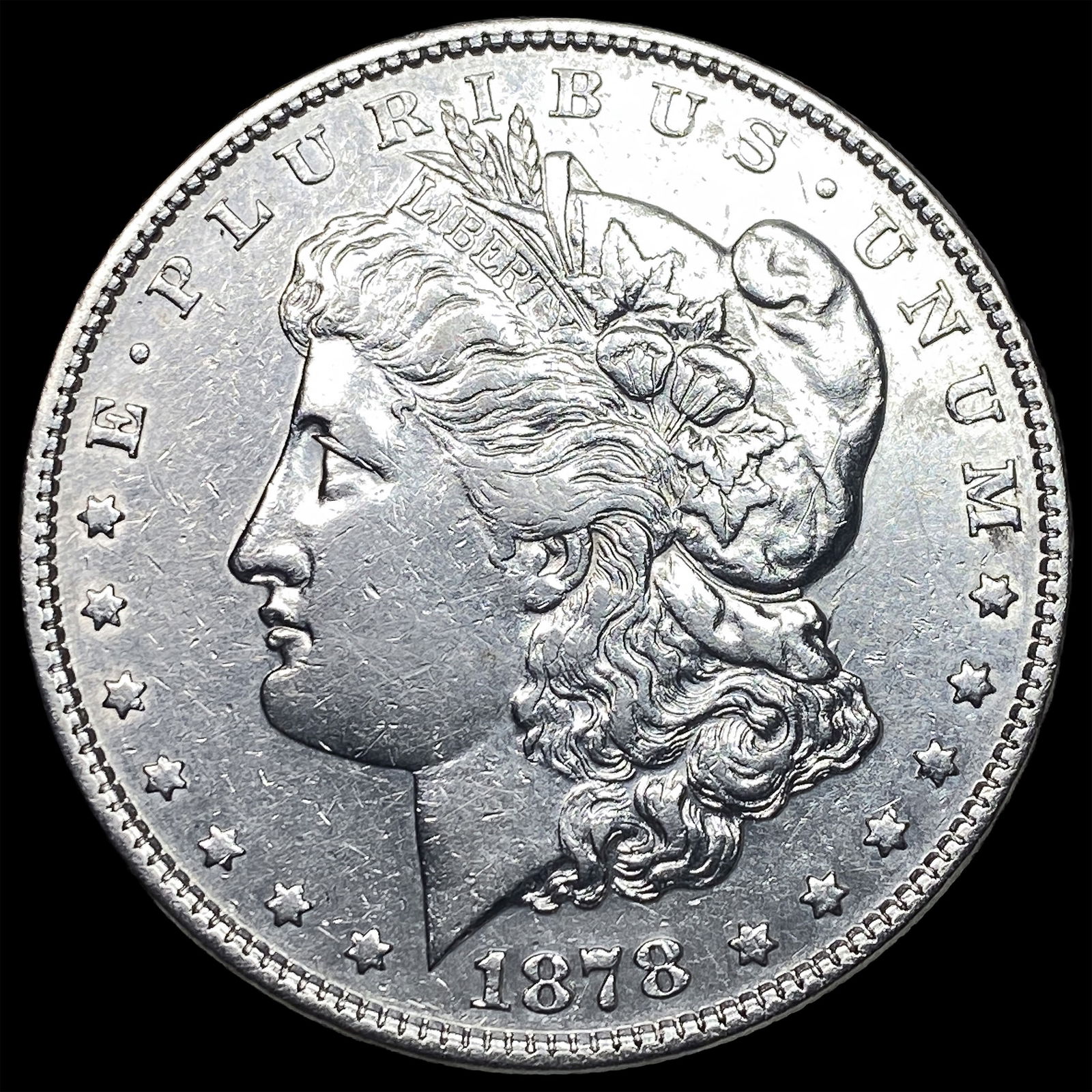 1878-S Silver Morgan Dollar CHOICE AU: 1878-S Silver Morgan Dollar CHOICE AU