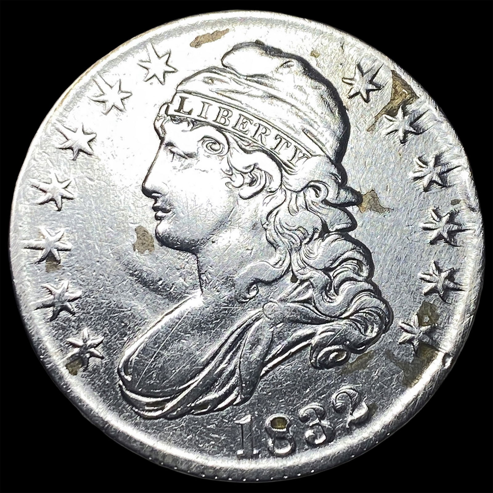 1832 Capped Bust Silver Half Dollar CHOICE AU (1 of 2)