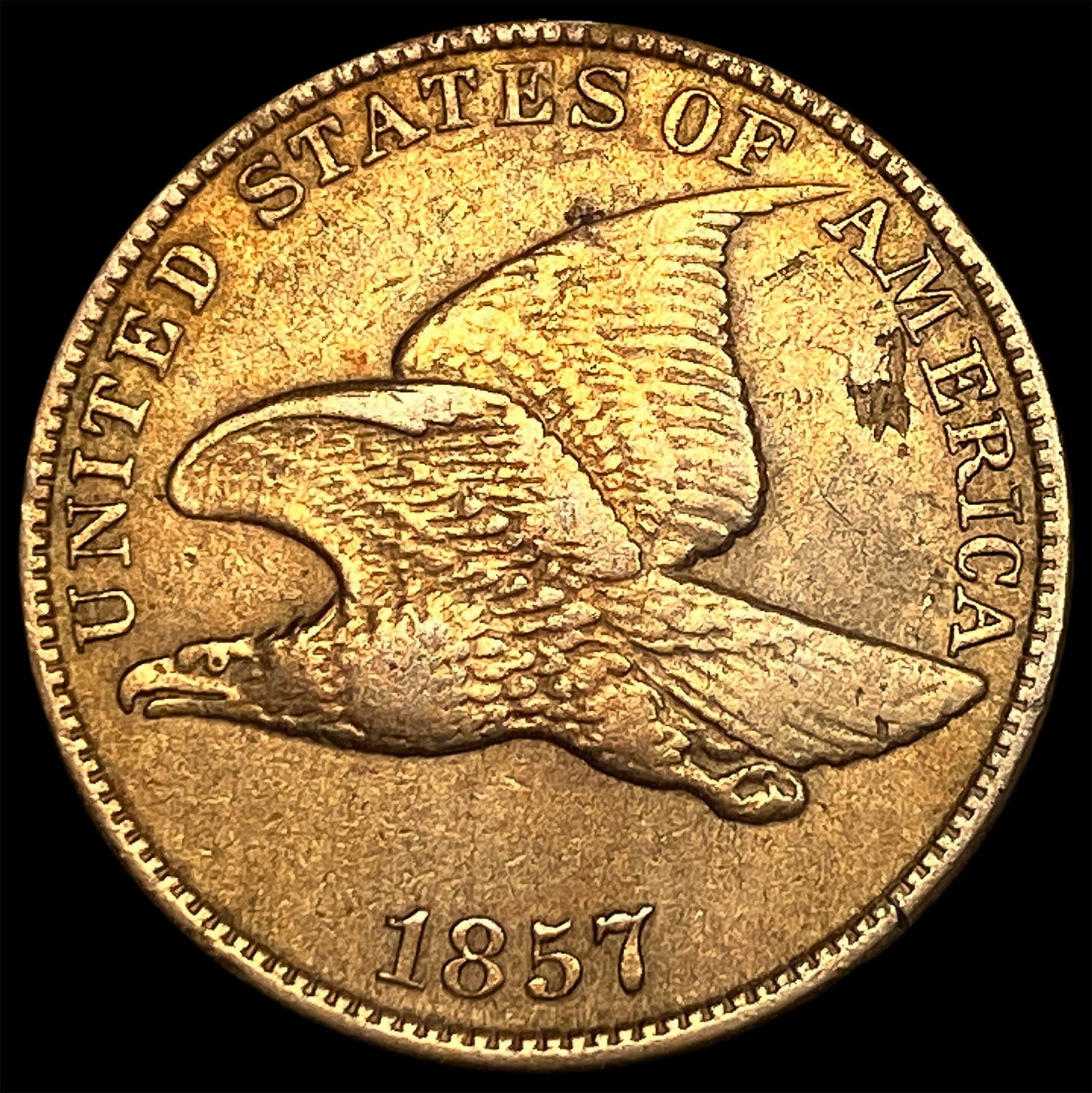1857 Flying Eagle Cent CLOSELY UNCIRCULATED (1 of 2)